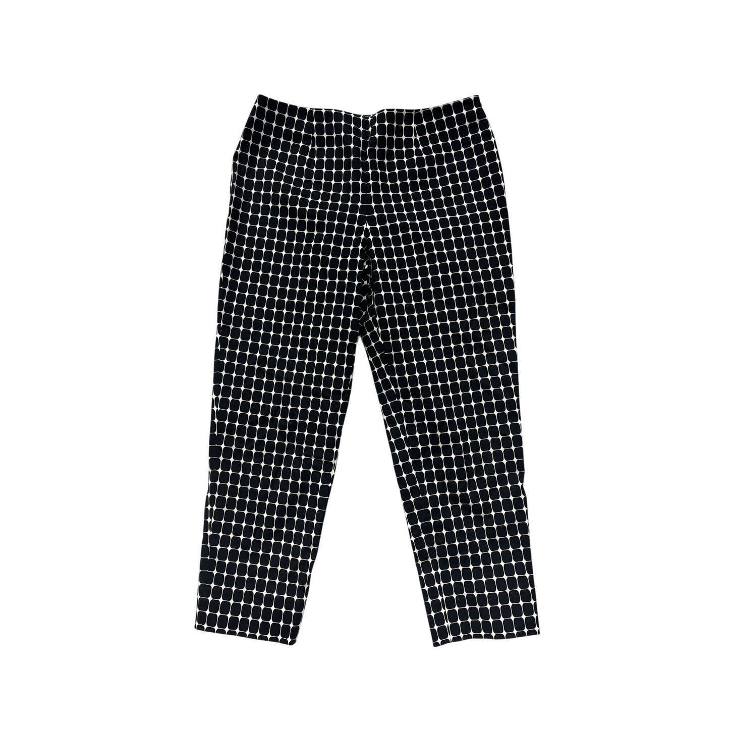 Carlisle Womens Black & White Checkered Pants Size 10 Cotton Stretch Slim Fit Casual Style #6854