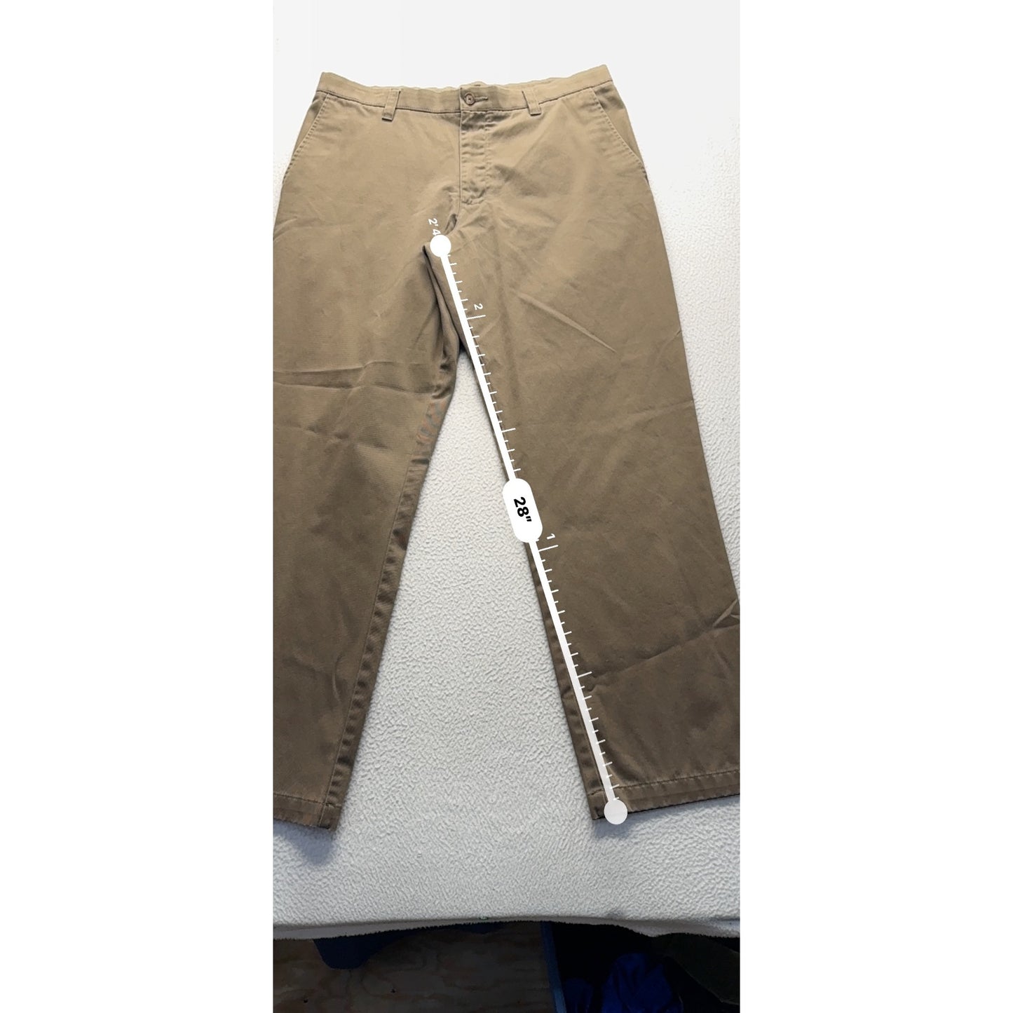 Cherokee Mens Nano-Tex Khaki Pants 36x32 Cotton #7953