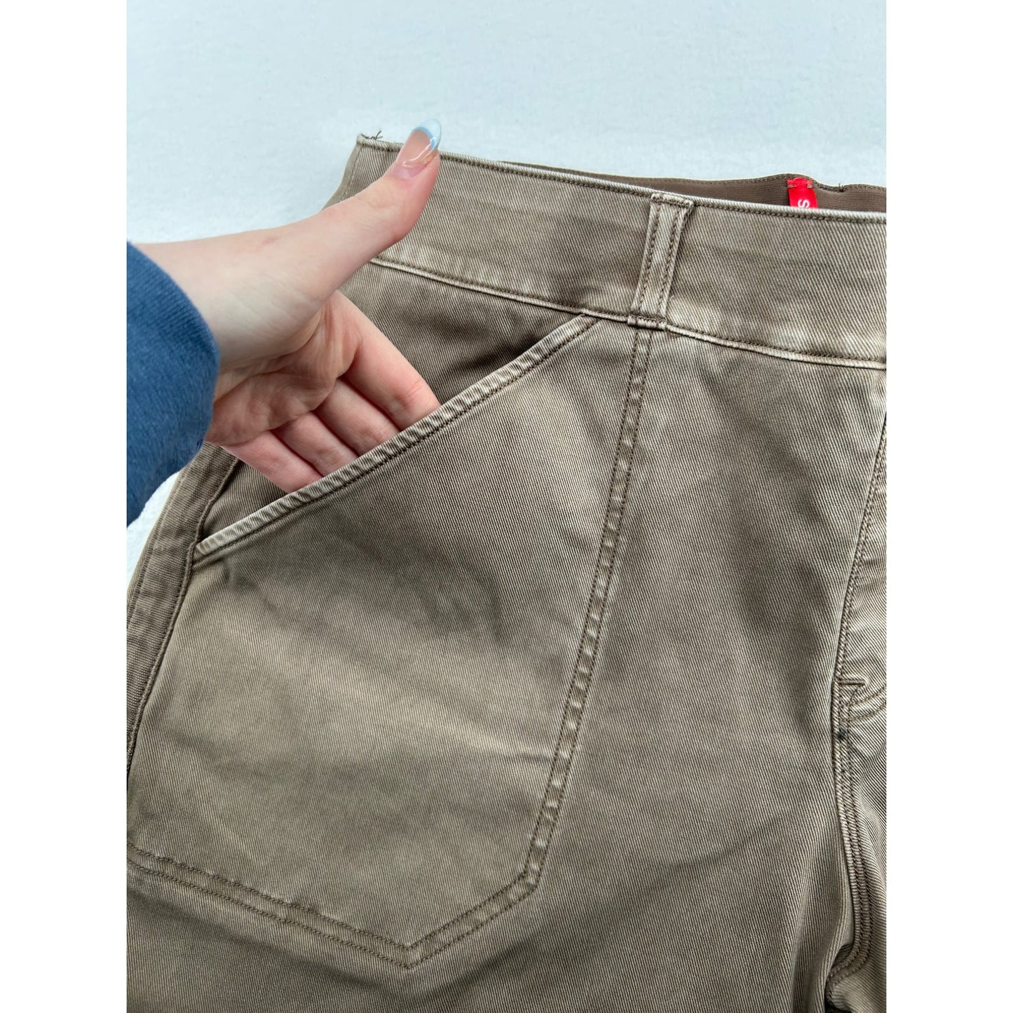 Spanx Womens Stretch Cotton Casual Shorts With Pockets #6474