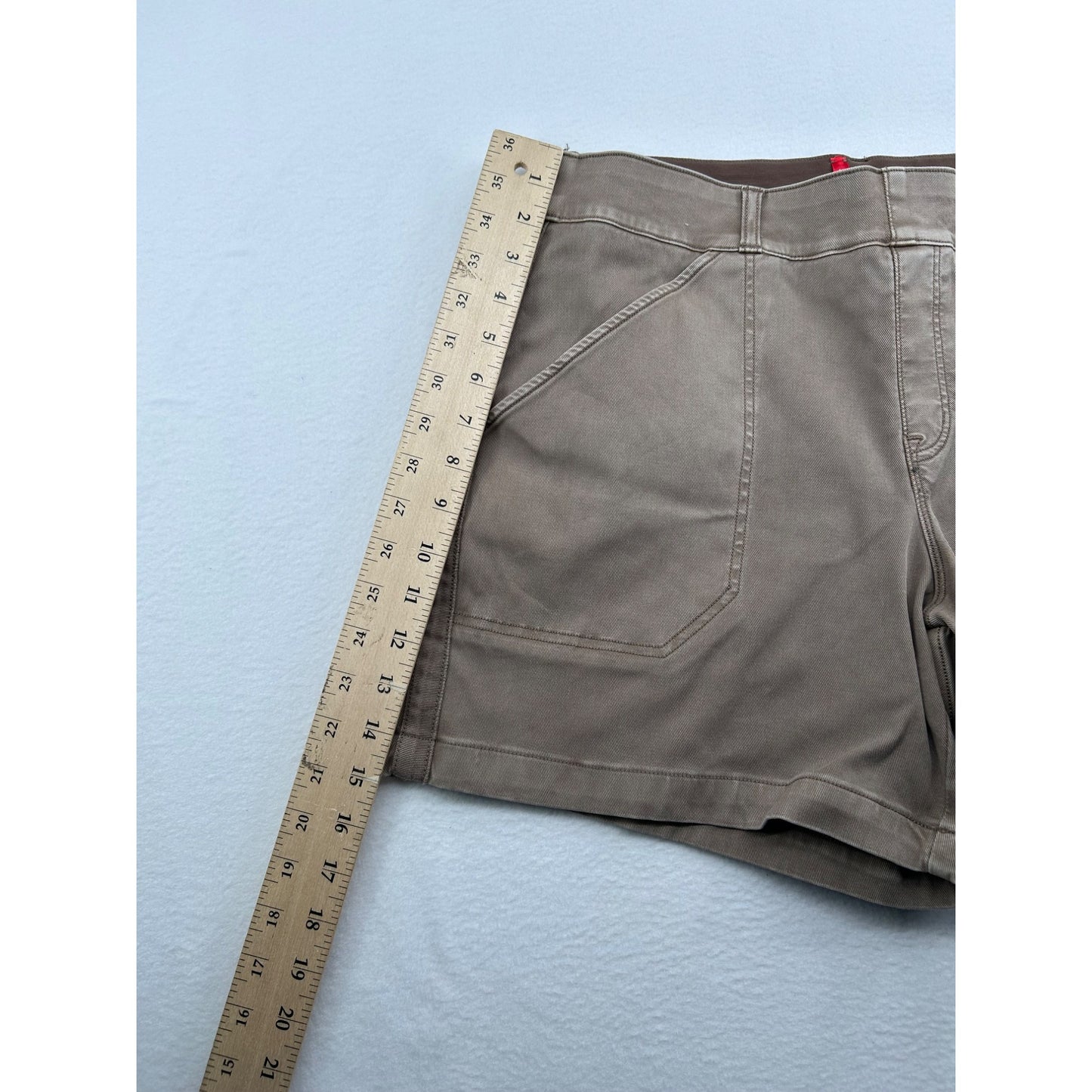 Spanx Womens Stretch Cotton Casual Shorts With Pockets #6474