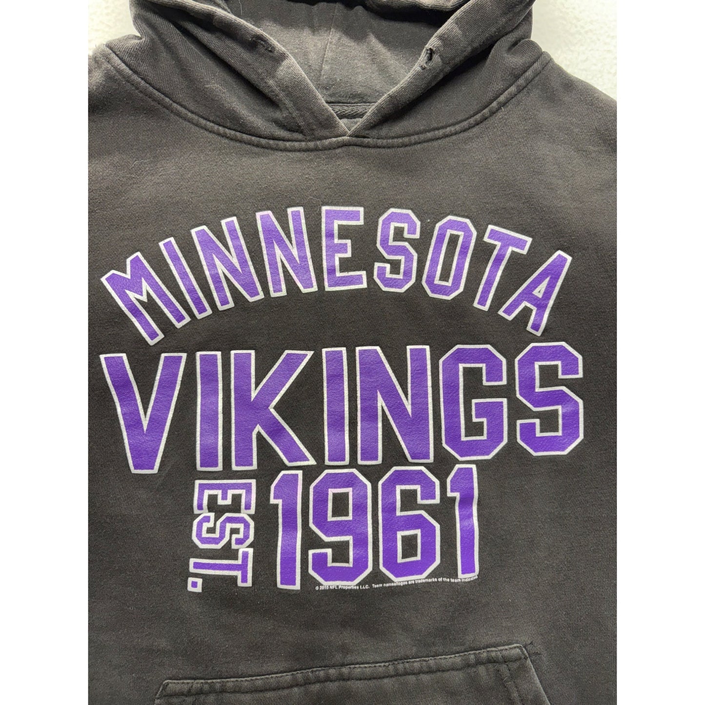 Minnesota Vikings Est. 1961 Black Hoodie XL #7633