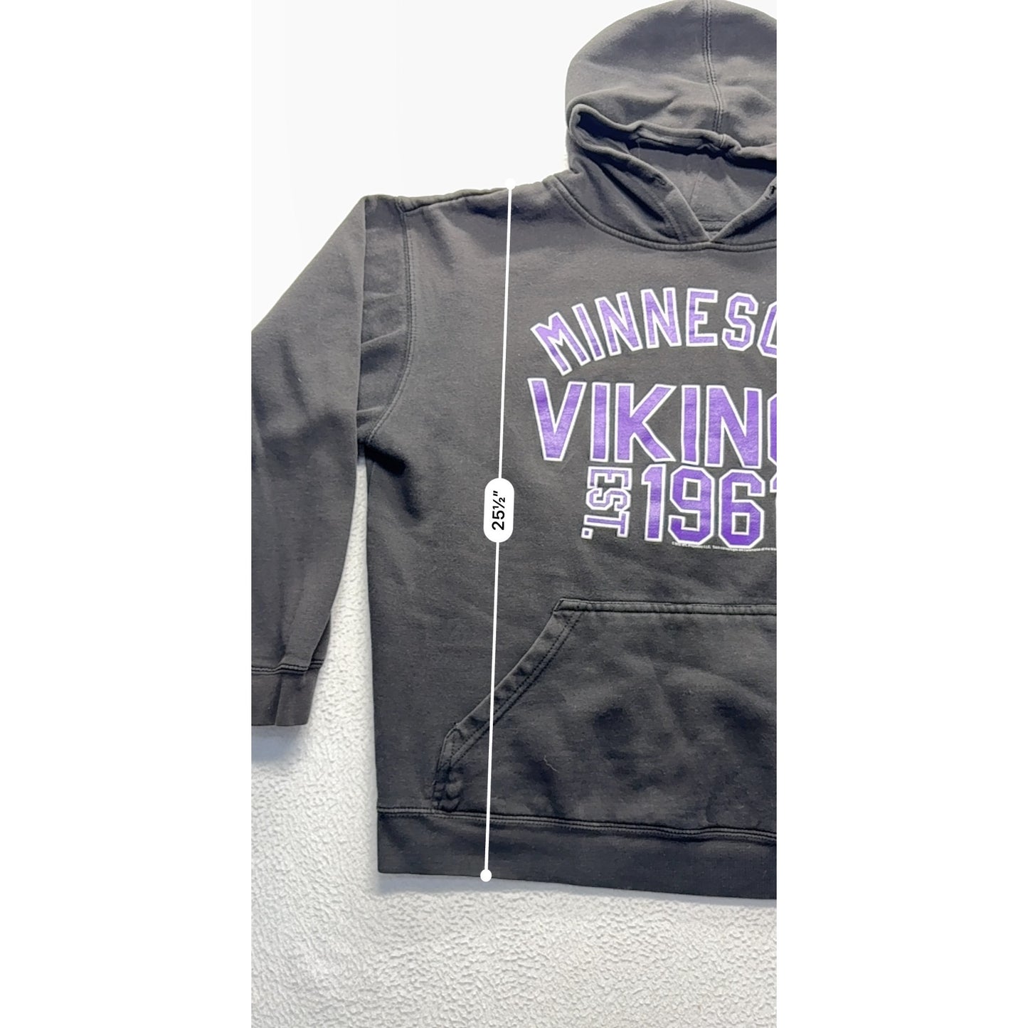Minnesota Vikings Est. 1961 Black Hoodie XL #7633