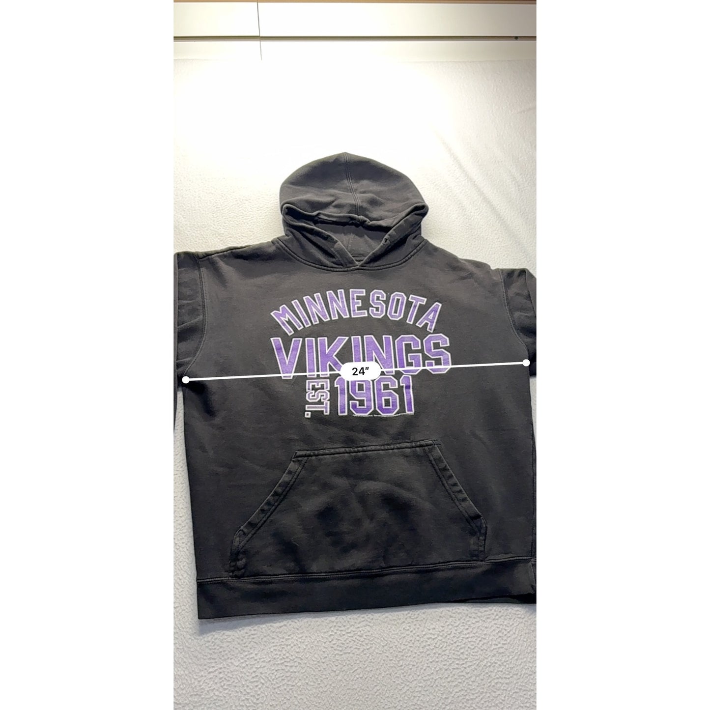 Minnesota Vikings Est. 1961 Black Hoodie XL #7633