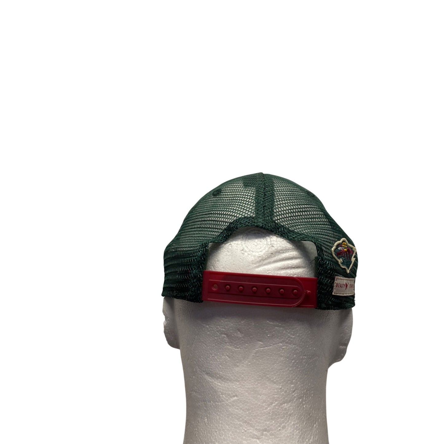 Minnesota Wild Red & Green Trucker Hat With Mesh Back & Adjustable Snapback #7372