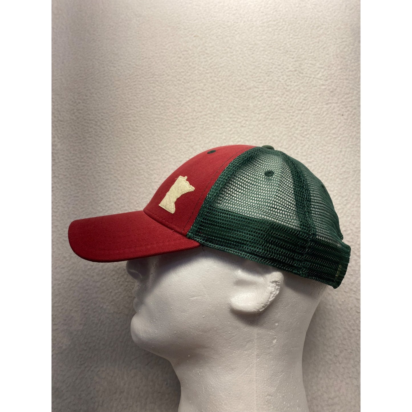 Minnesota Wild Red & Green Trucker Hat With Mesh Back & Adjustable Snapback #7372