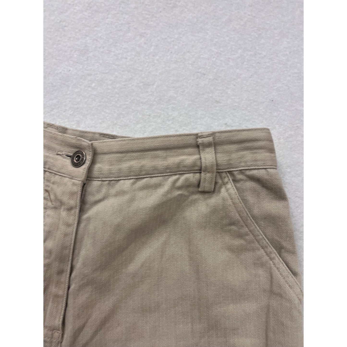 Christopher & Banks Womens Khaki Cotton Cargo Shorts Size 6 #6392