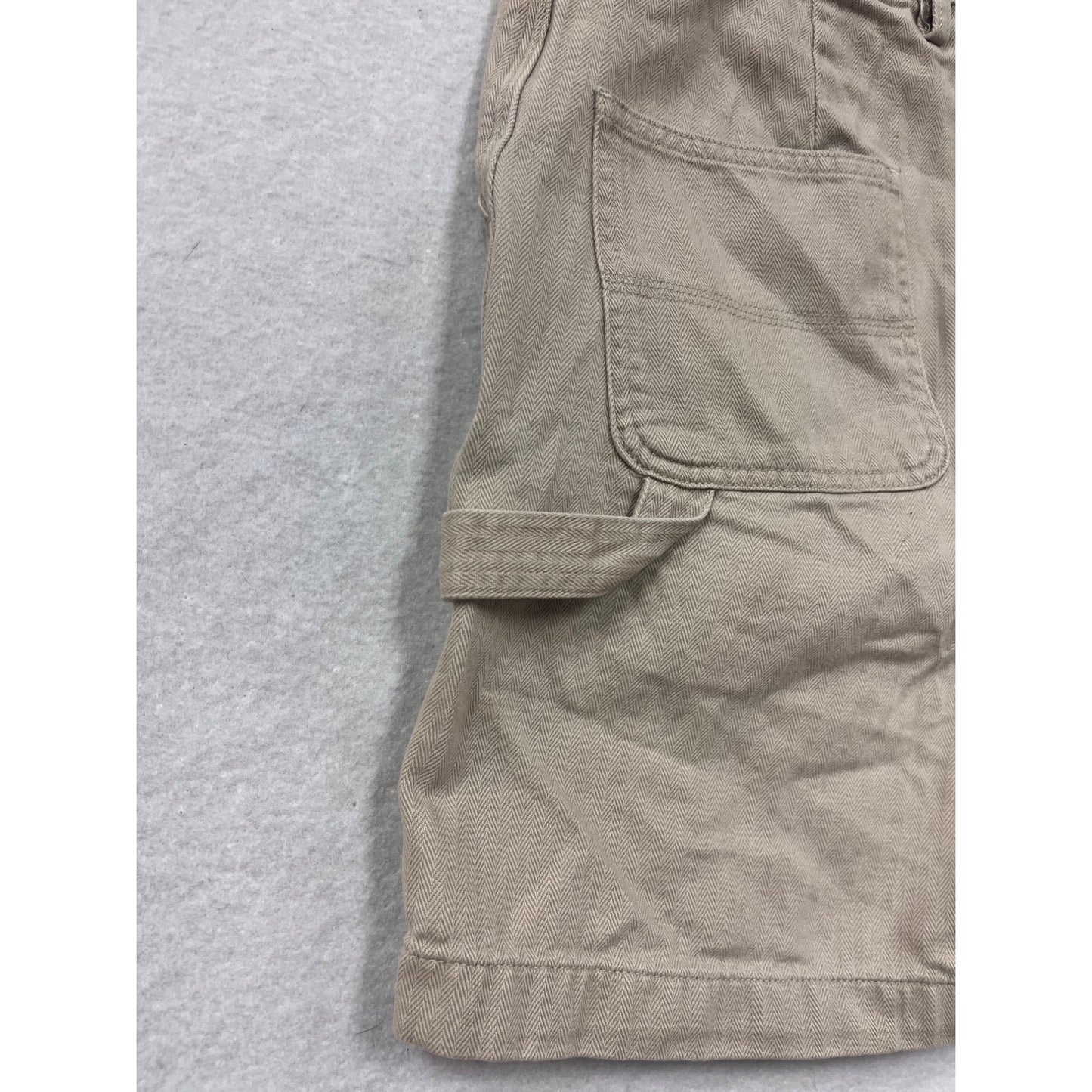 Christopher & Banks Womens Khaki Cotton Cargo Shorts Size 6 #6392