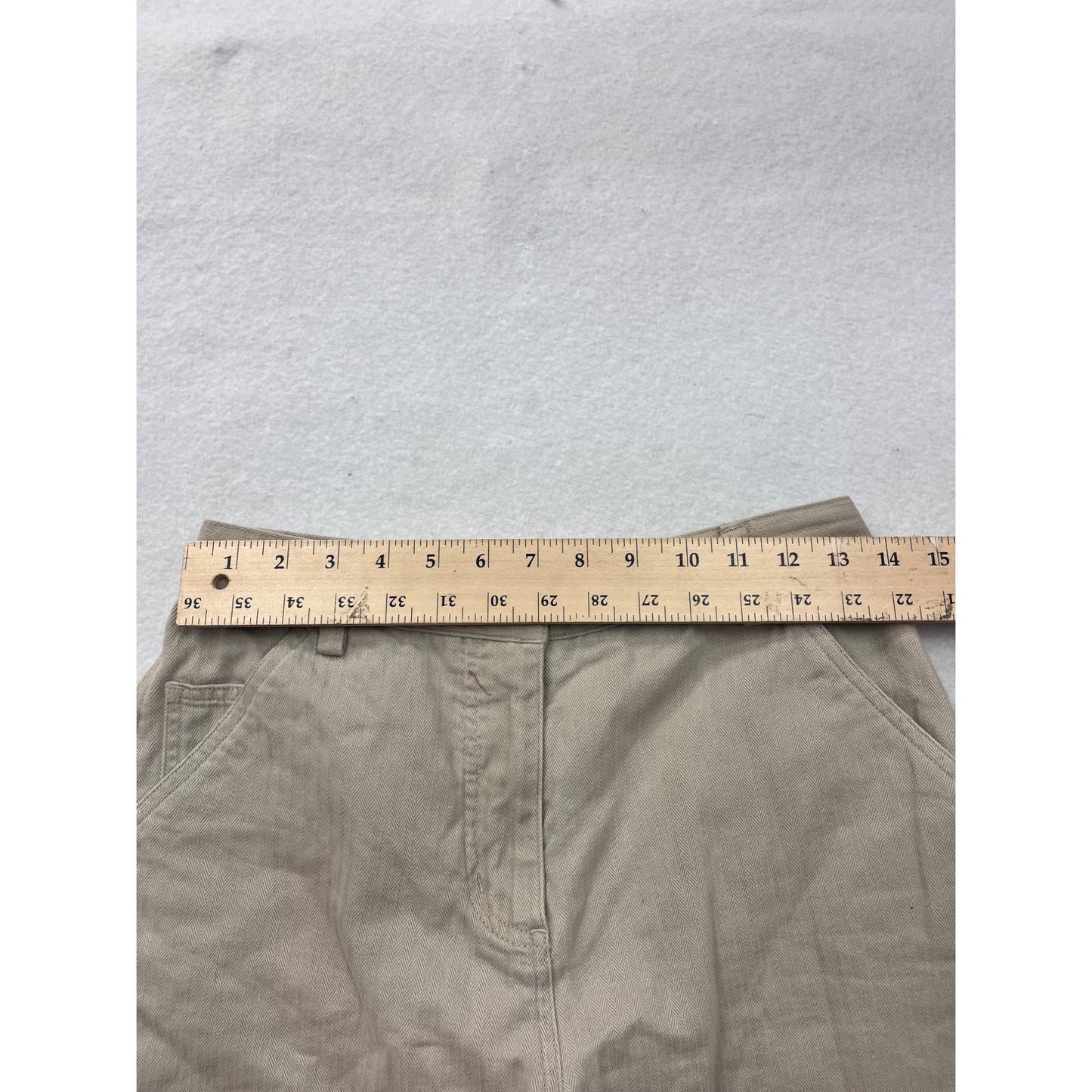 Christopher & Banks Womens Khaki Cotton Cargo Shorts Size 6 #6392