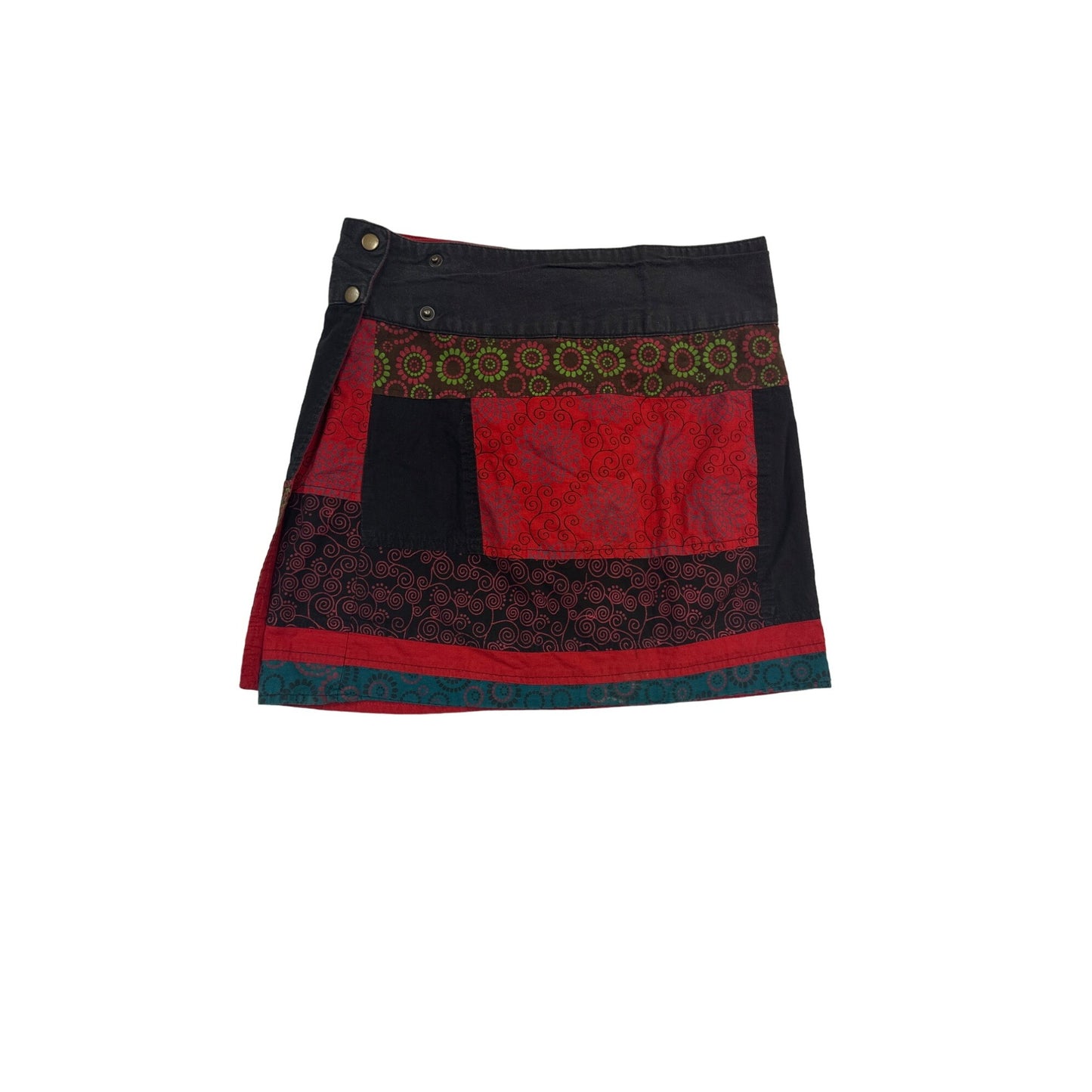Women’s Patchwork Button Skirt
