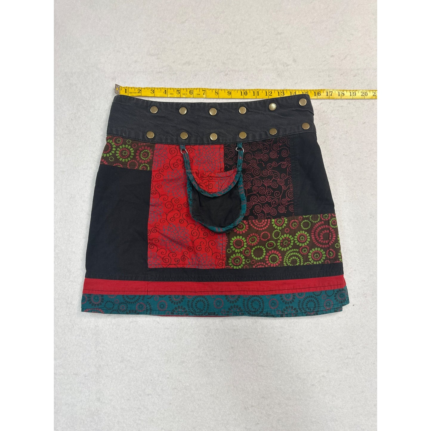 Women’s Patchwork Button Skirt