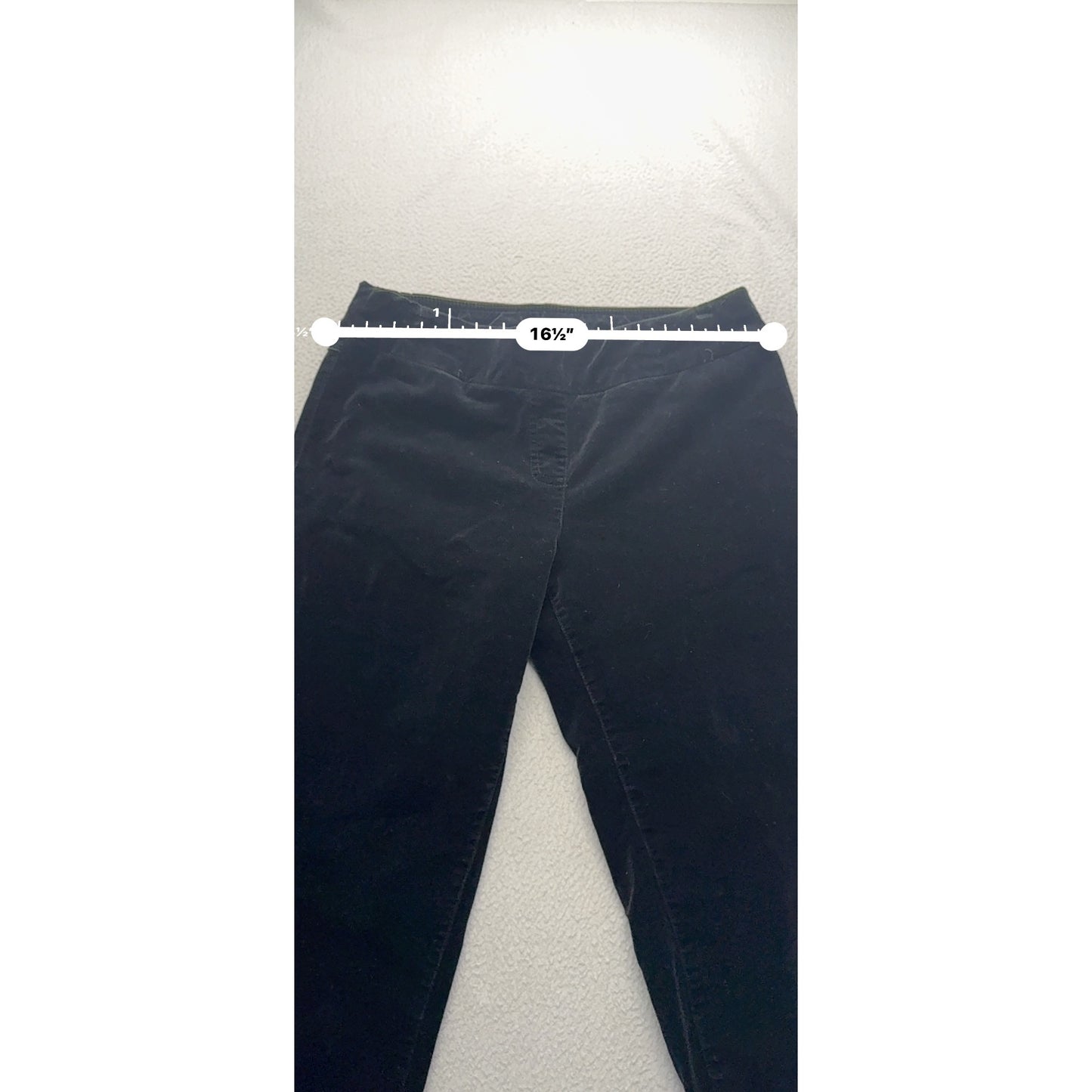 Slim-Sation Black Corduroy Pants Size 10 Stretch Cotton Elastic Waist #9273