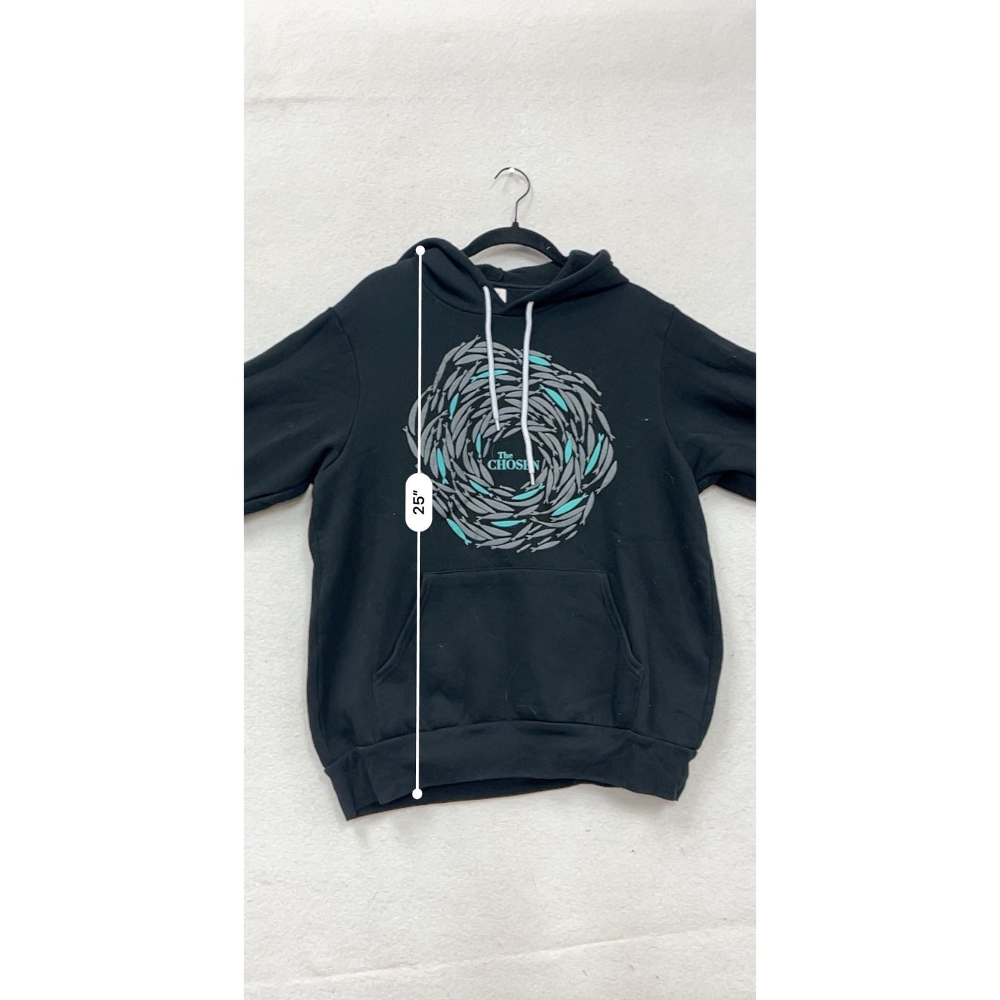 Bella + Canvas Mens Large “The Chosen” Black Hoodie #79A
