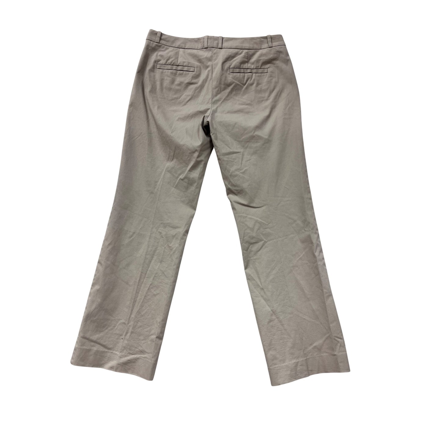 Hugo Boss Womens Beige Cotton-Blend Trousers Size 10 #8984