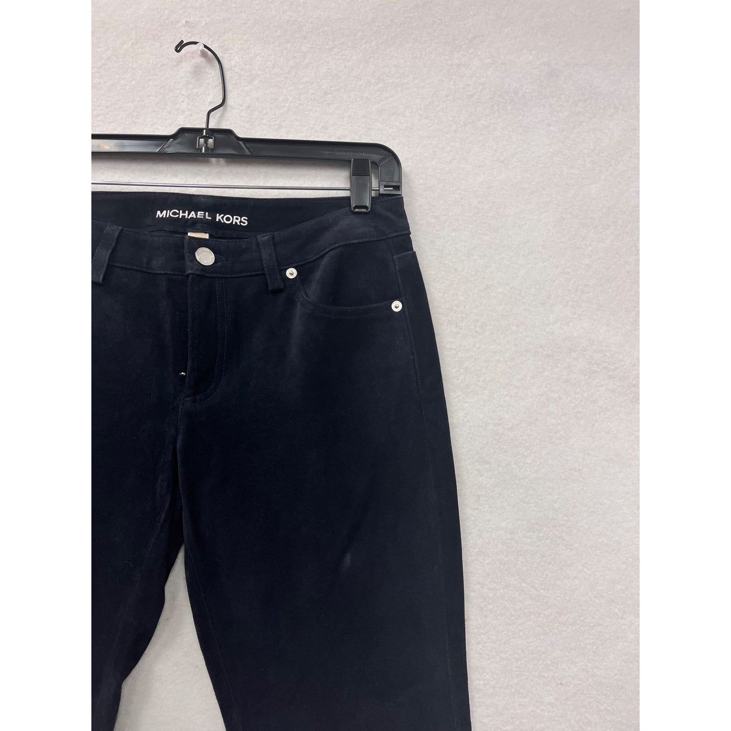 Michael Kors Womens Black Leather Pants Size 2 #8044