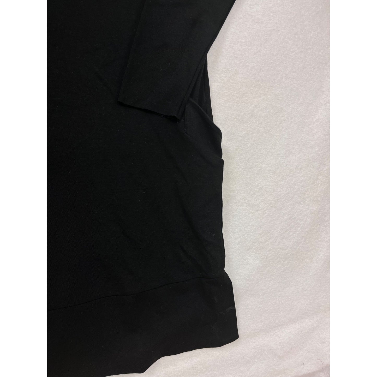 Black COS Womens Oversized Tunic Dress With 3/4 Sleeves & Pockets #6629