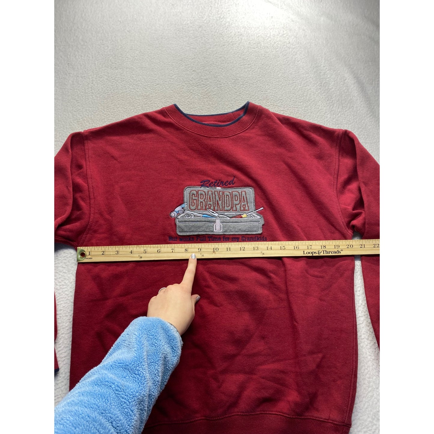 Vintage Retired Grandpa Red Sweatshirt By McSport #7143