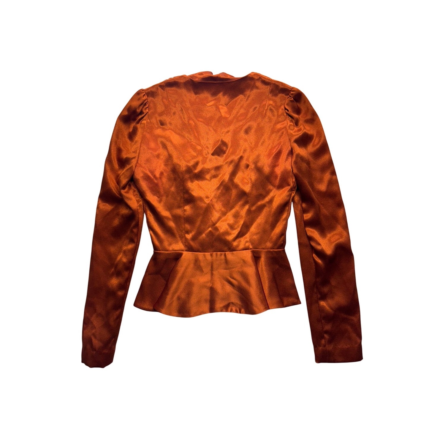 Womens Peplum Long Sleeve Blazer Jacket #5918