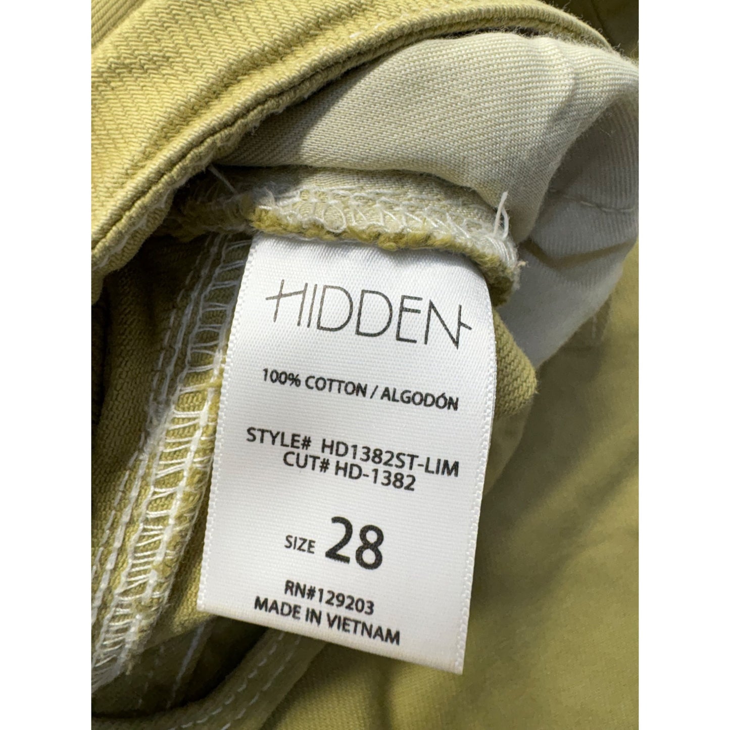 Hidden Los Angeles Green Straight-Leg Jeans Size 28 #7505