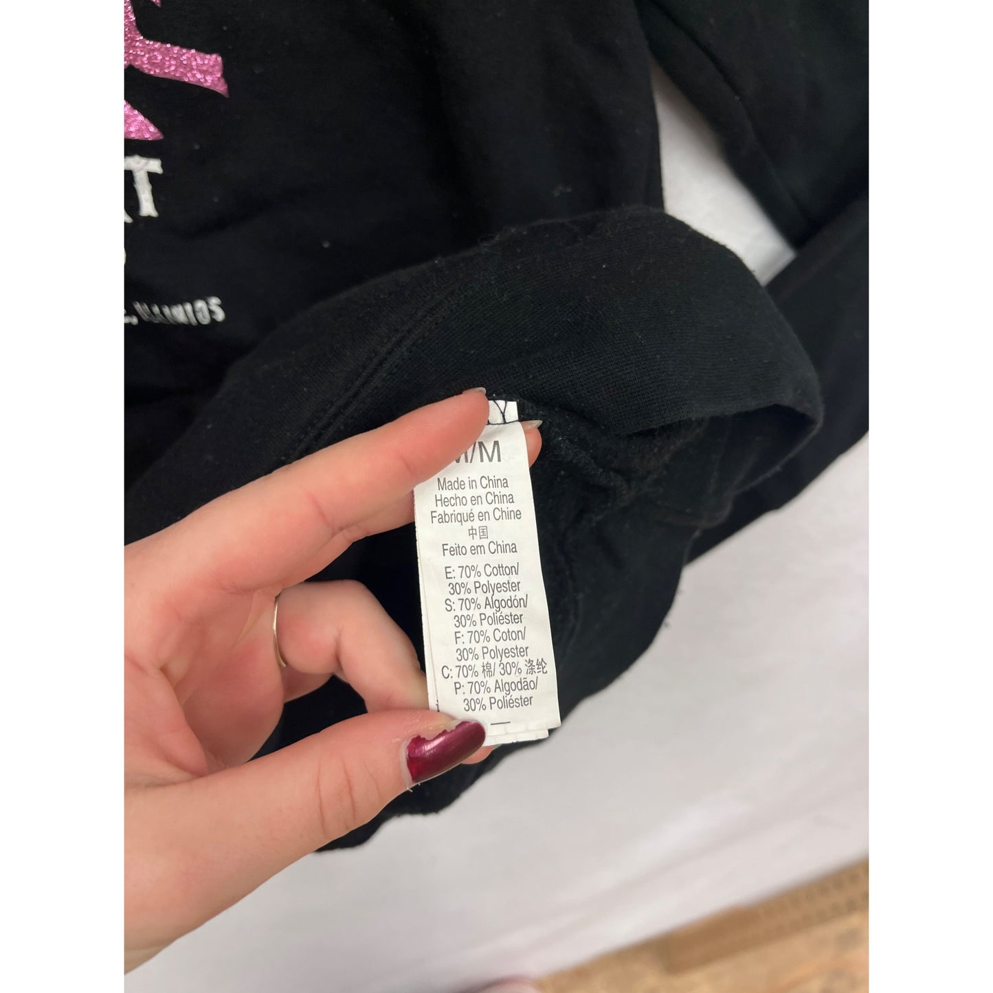 John Deere Womens Medium Black Hoodie #6241
