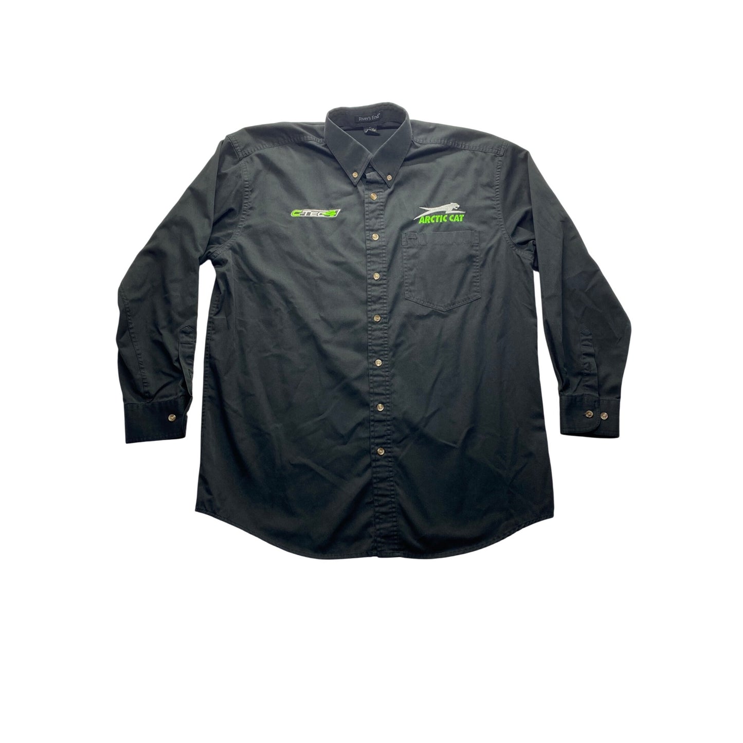 Arctic Cat Mens Embroidered Button-Up Shirt By Rivers End #7204
