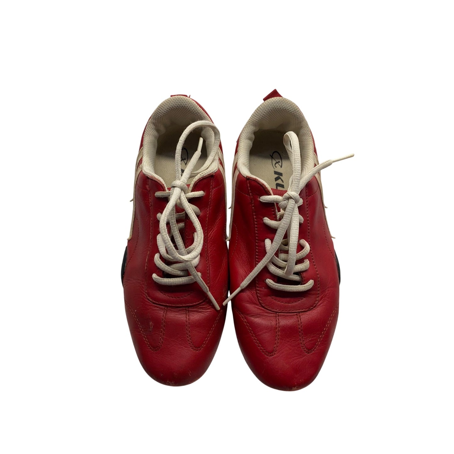 Red & Cream R-Kix Womens Leather Sneakers Size 7 Casual Athletic Shoes #7209