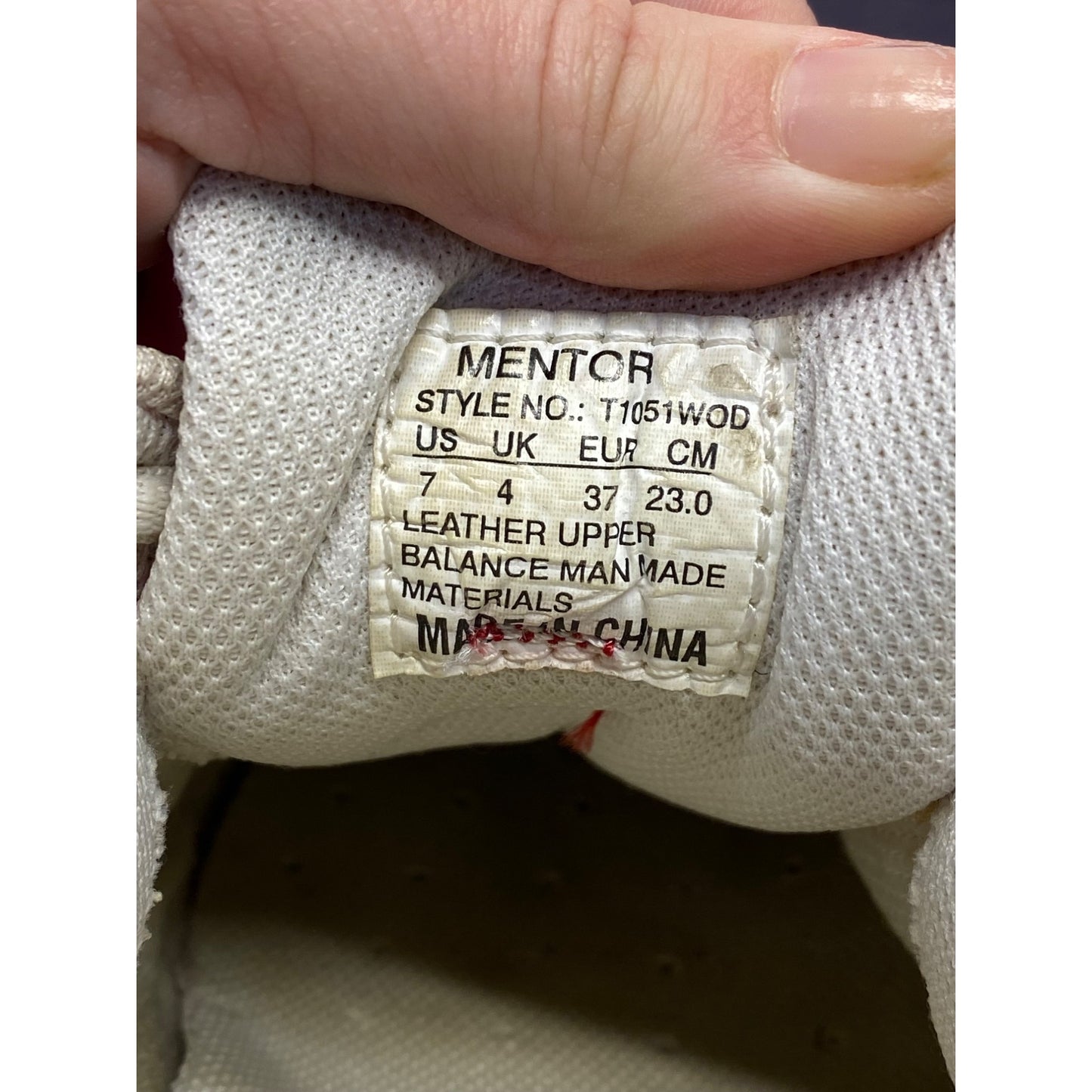 Red & Cream R-Kix Womens Leather Sneakers Size 7 Casual Athletic Shoes #7209