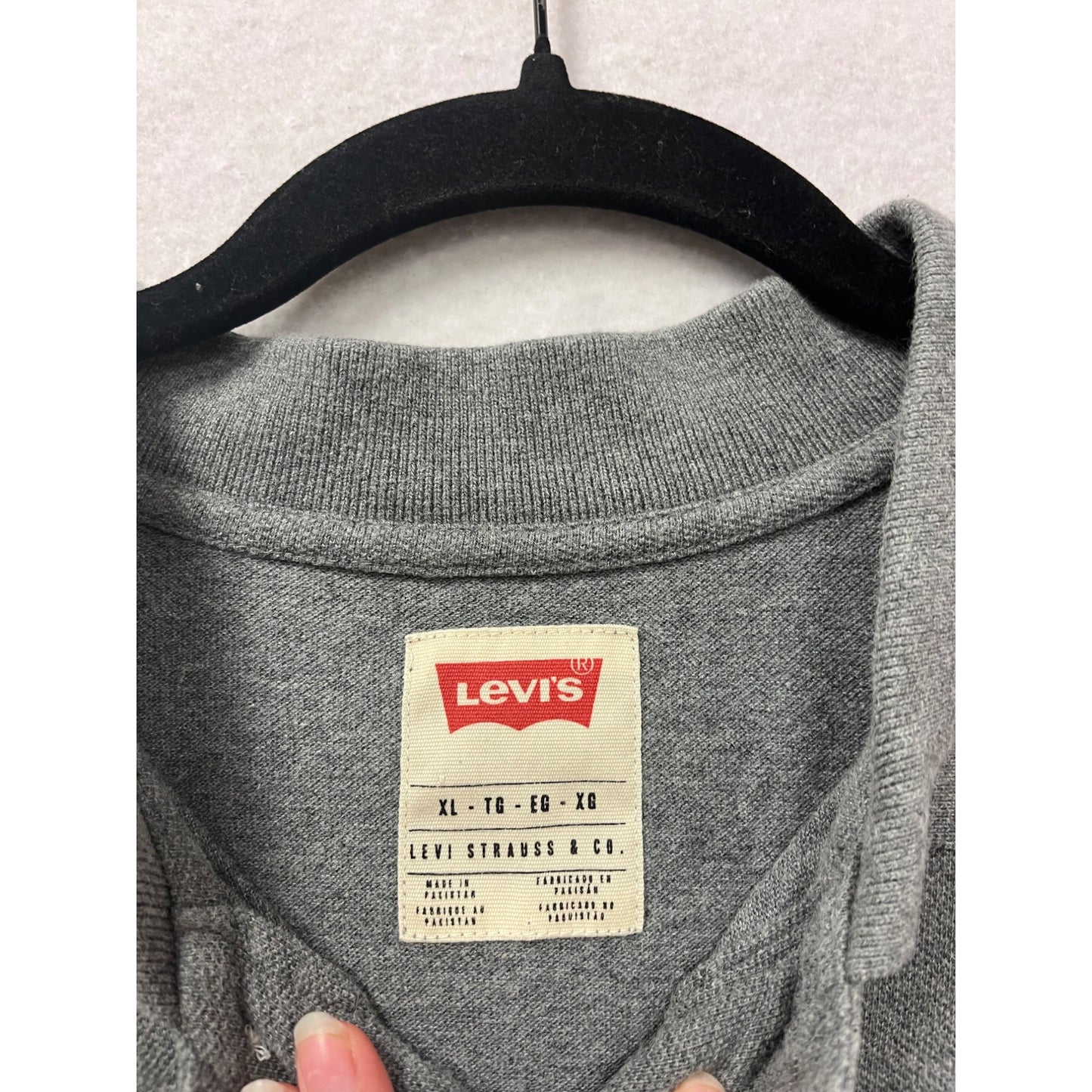 Levis Gray Polo Shirt XL #392A