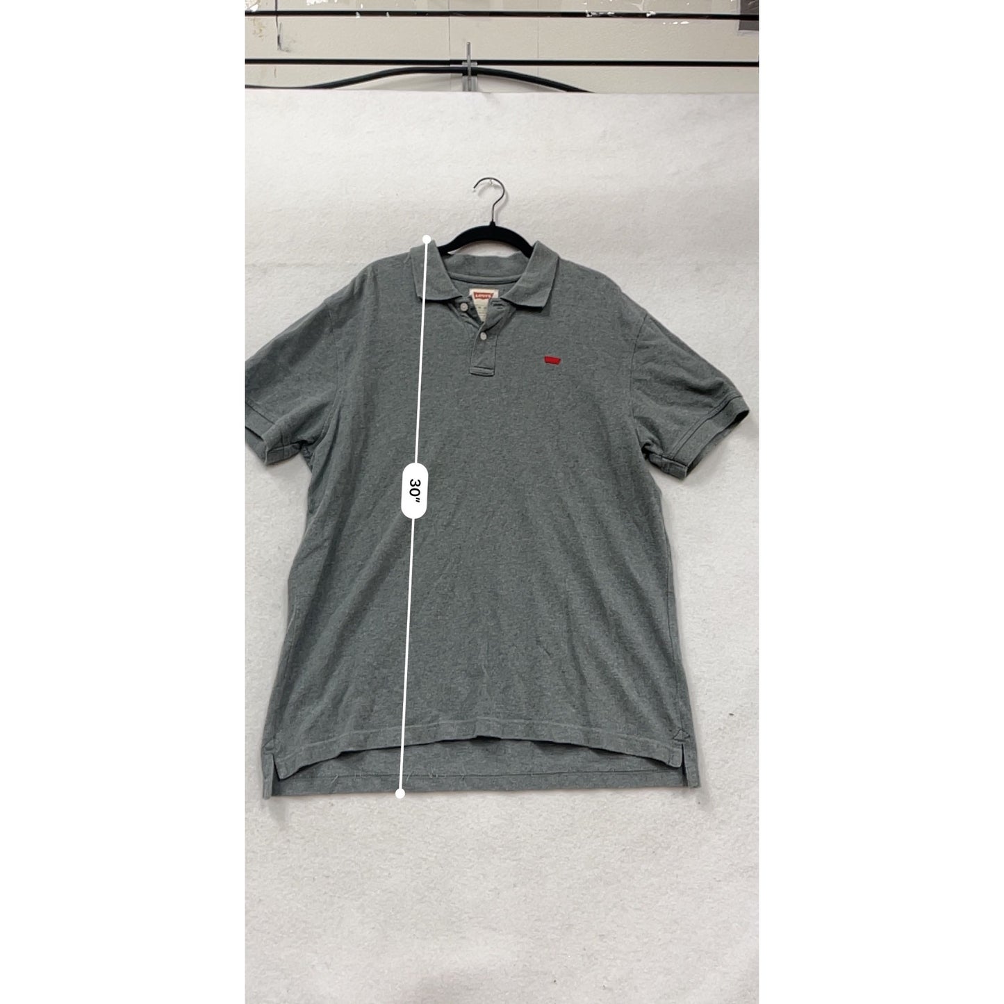 Levis Gray Polo Shirt XL #392A