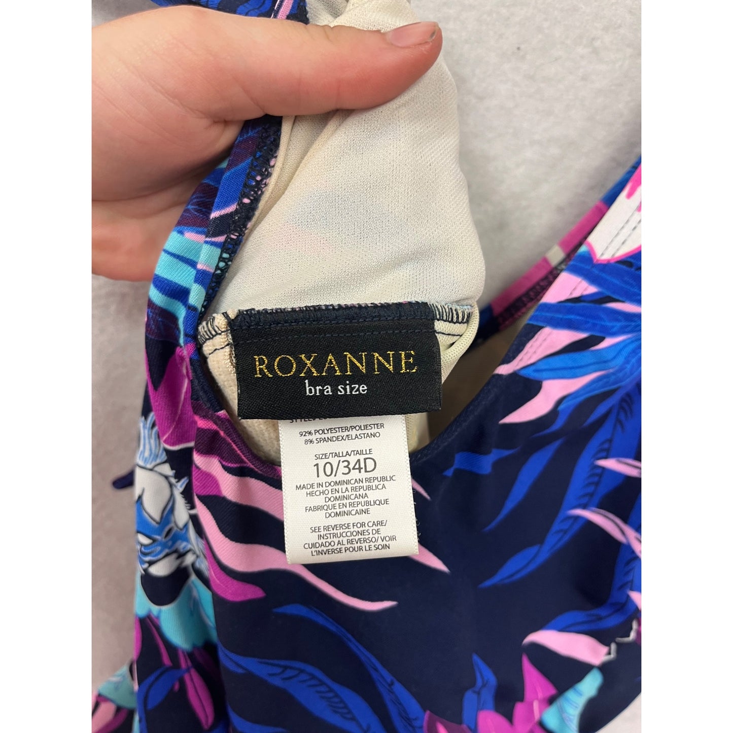 Roxanne Womens Floral 34D Swimsuit #8419