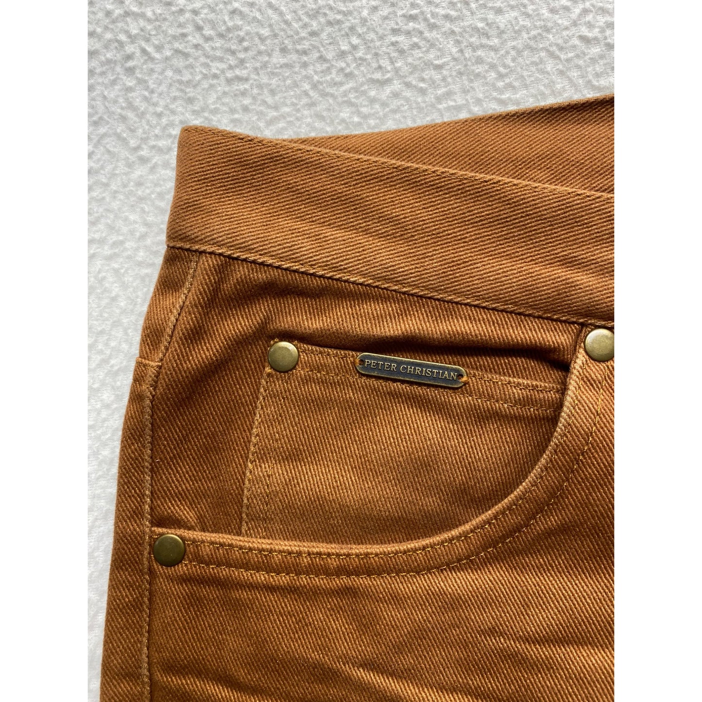 Peter Christian Mens Brown Cotton Trousers W36 L30 Casual Fit #7362