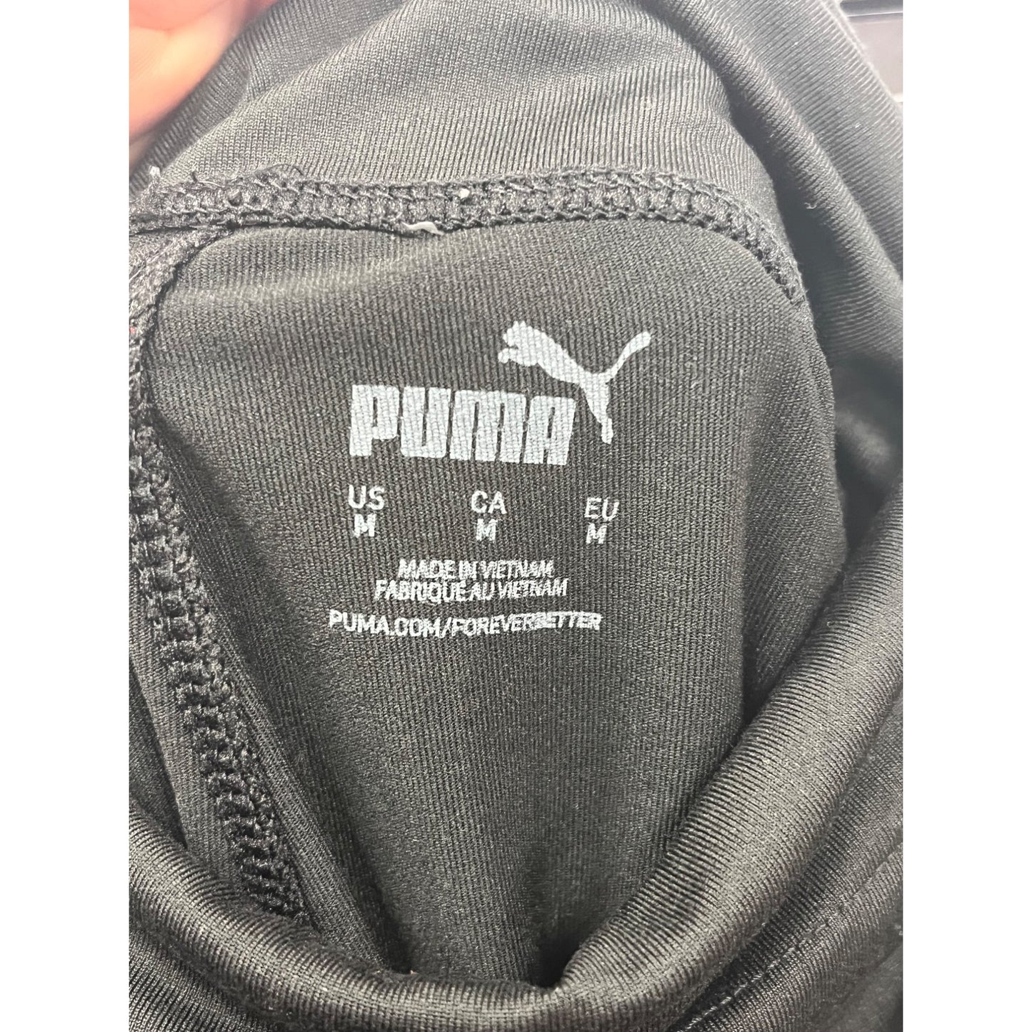 Puma Womens Black Jogger Pants W/ Side Pocket Medium #6862