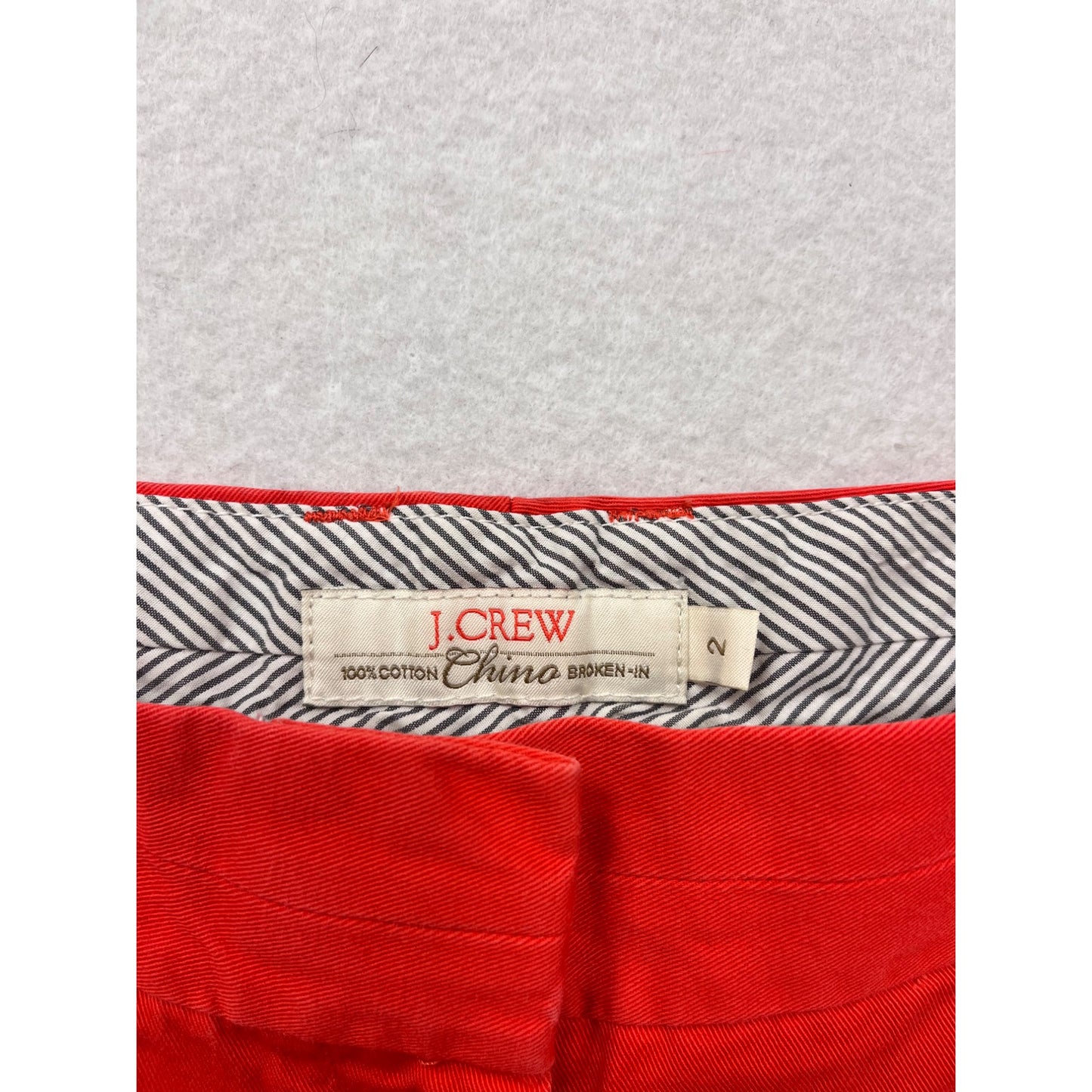 J.Crew Womens Red Chino Shorts Size 2 #6413