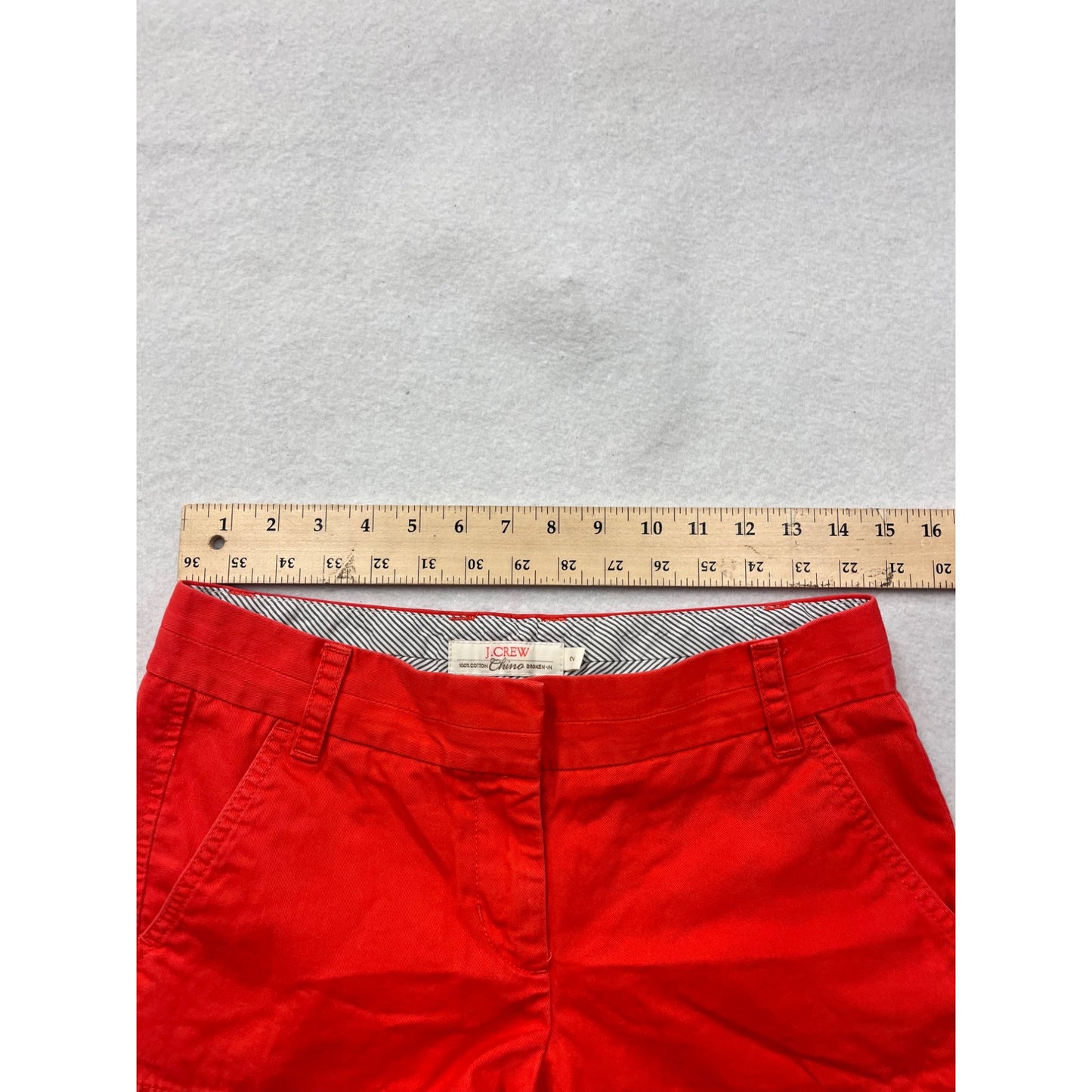 J.Crew Womens Red Chino Shorts Size 2 #6413