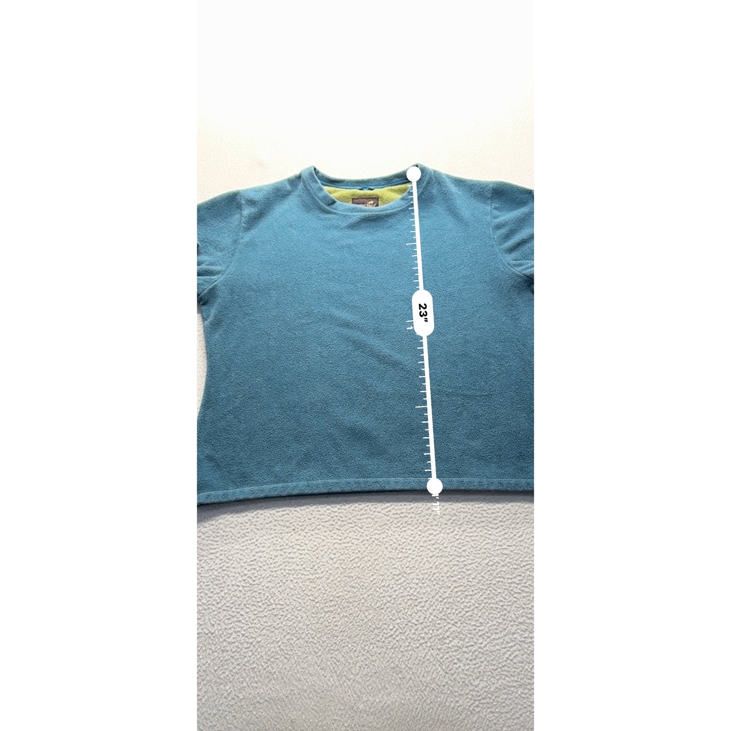 Horny Toad Teal Long Sleeve Fleece Pullover W/ Zip Pocket Size L #9161