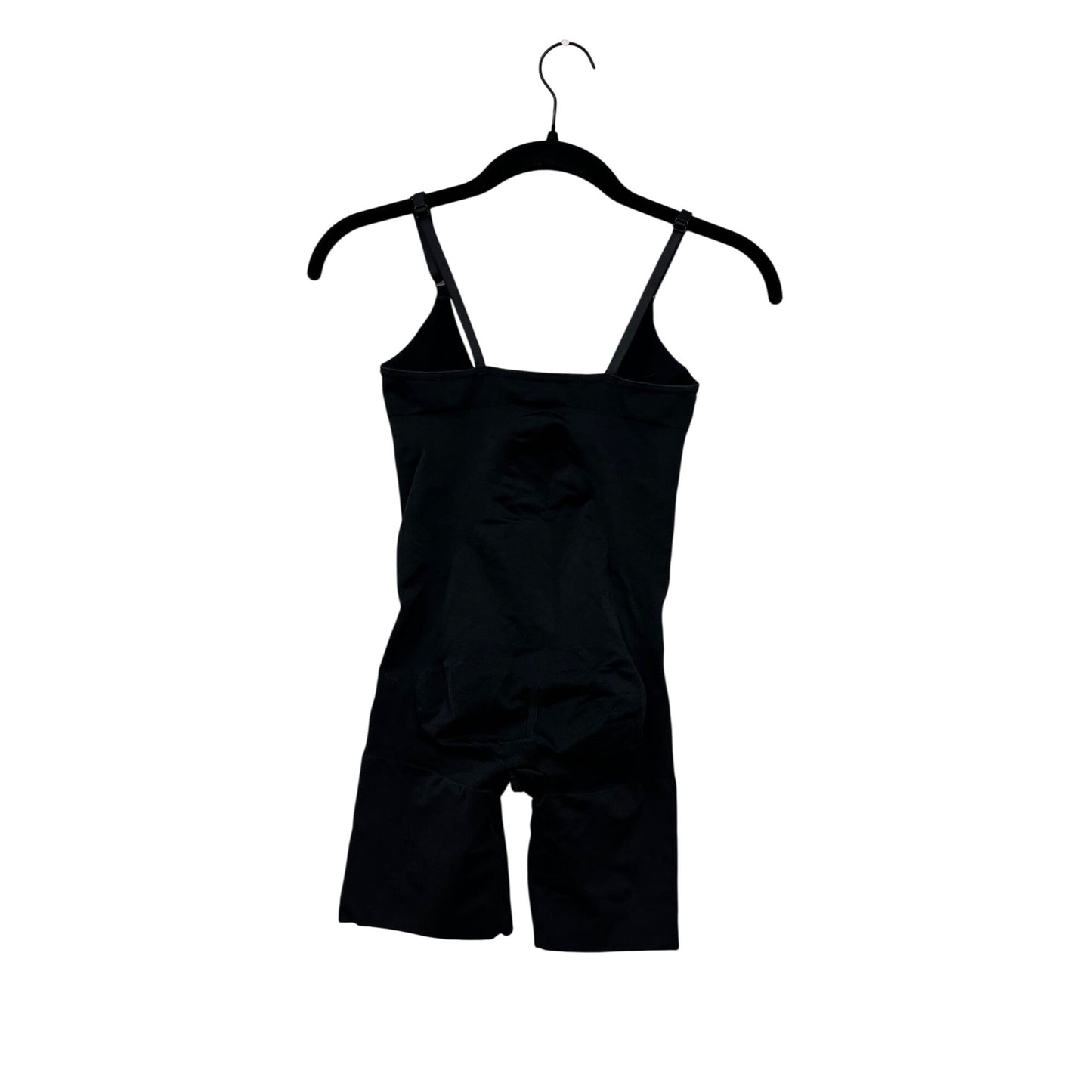 Spanx Womens XL Black Open-Bust Mid-Thigh Bodysuit Shapewear Nylon & Elastane Adjustable Straps #6839