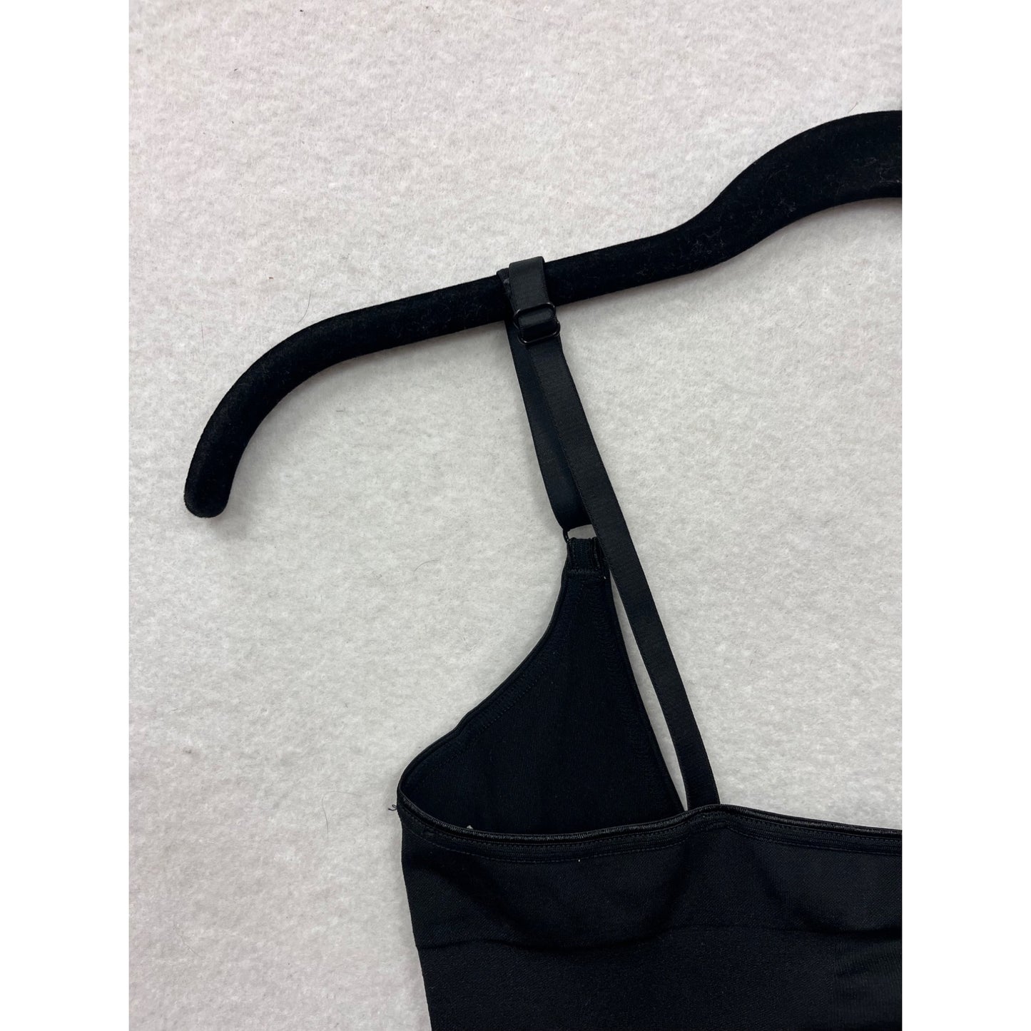 Spanx Womens XL Black Open-Bust Mid-Thigh Bodysuit Shapewear Nylon & Elastane Adjustable Straps #6839