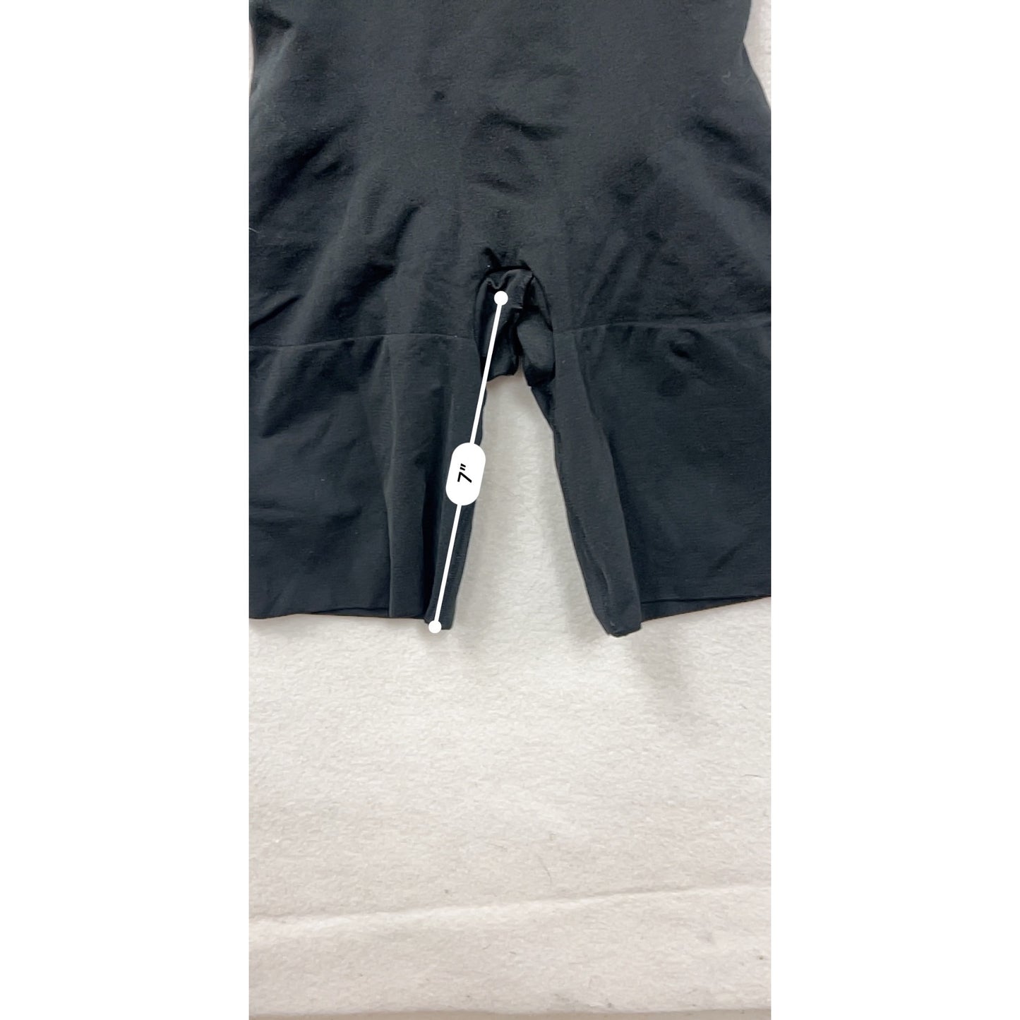 Spanx Womens XL Black Open-Bust Mid-Thigh Bodysuit Shapewear Nylon & Elastane Adjustable Straps #6839