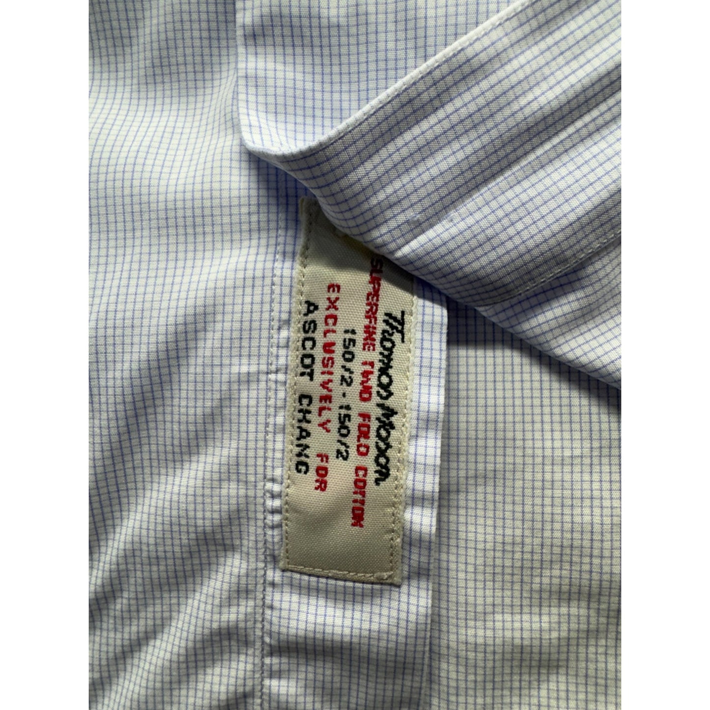 Ascot Chang Blue Checkered Dress Shirt #9309