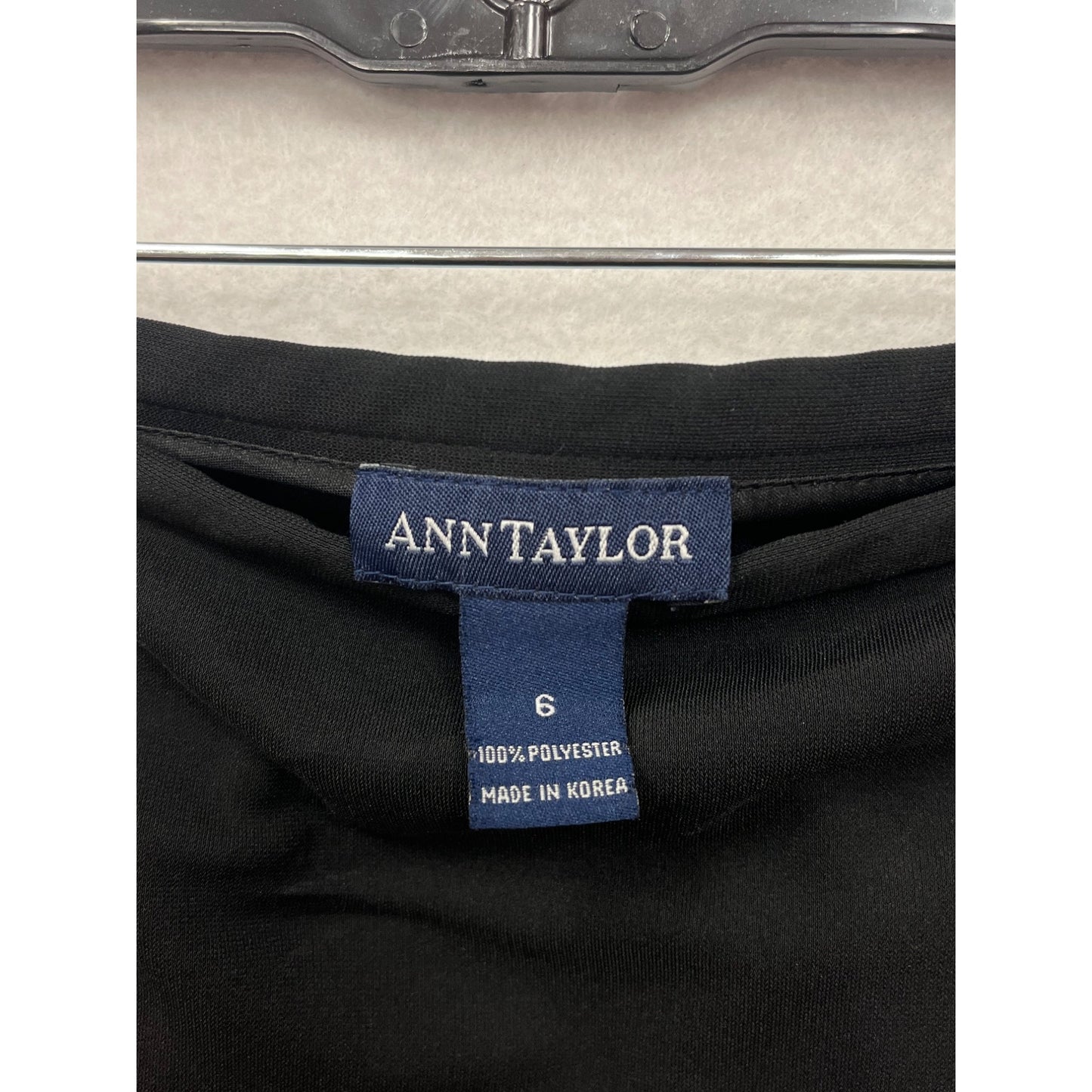 Ann Taylor Womens Black Pleated Hem Skirt Size 6