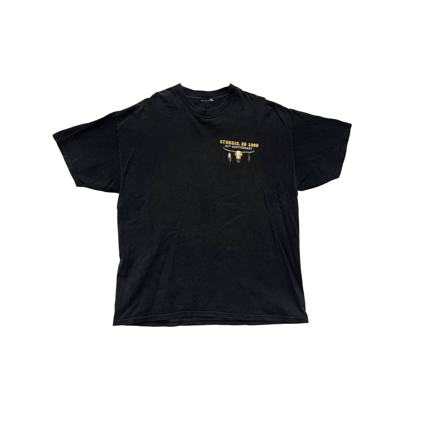 Sturgis SD 60th Anniversary Black T-Shirt XL #8423