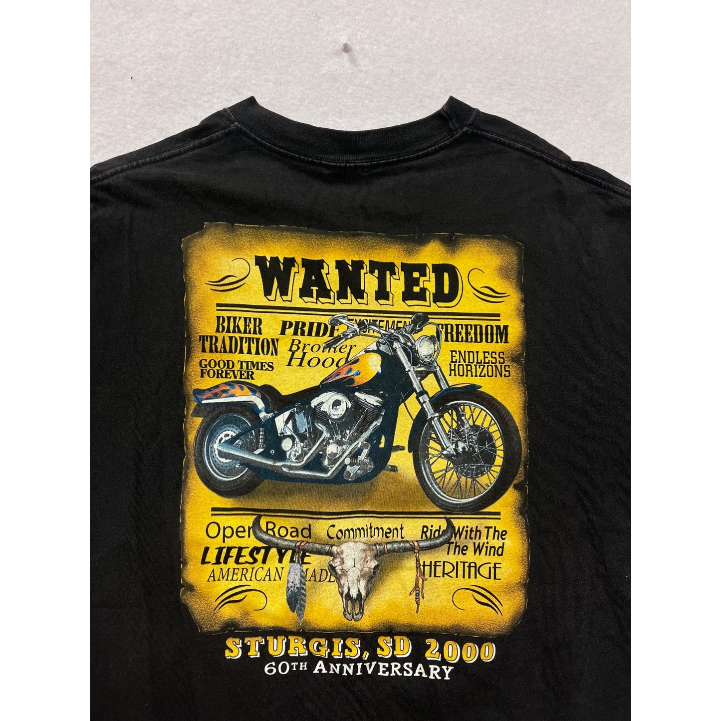 Sturgis SD 60th Anniversary Black T-Shirt XL #8423