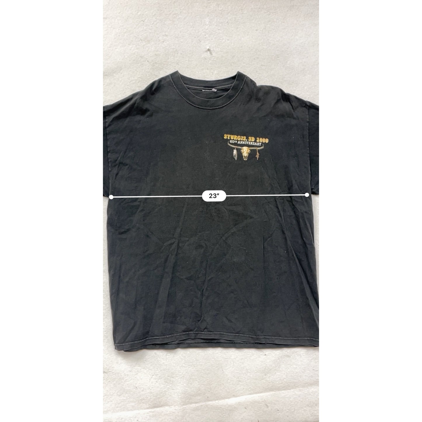 Sturgis SD 60th Anniversary Black T-Shirt XL #8423