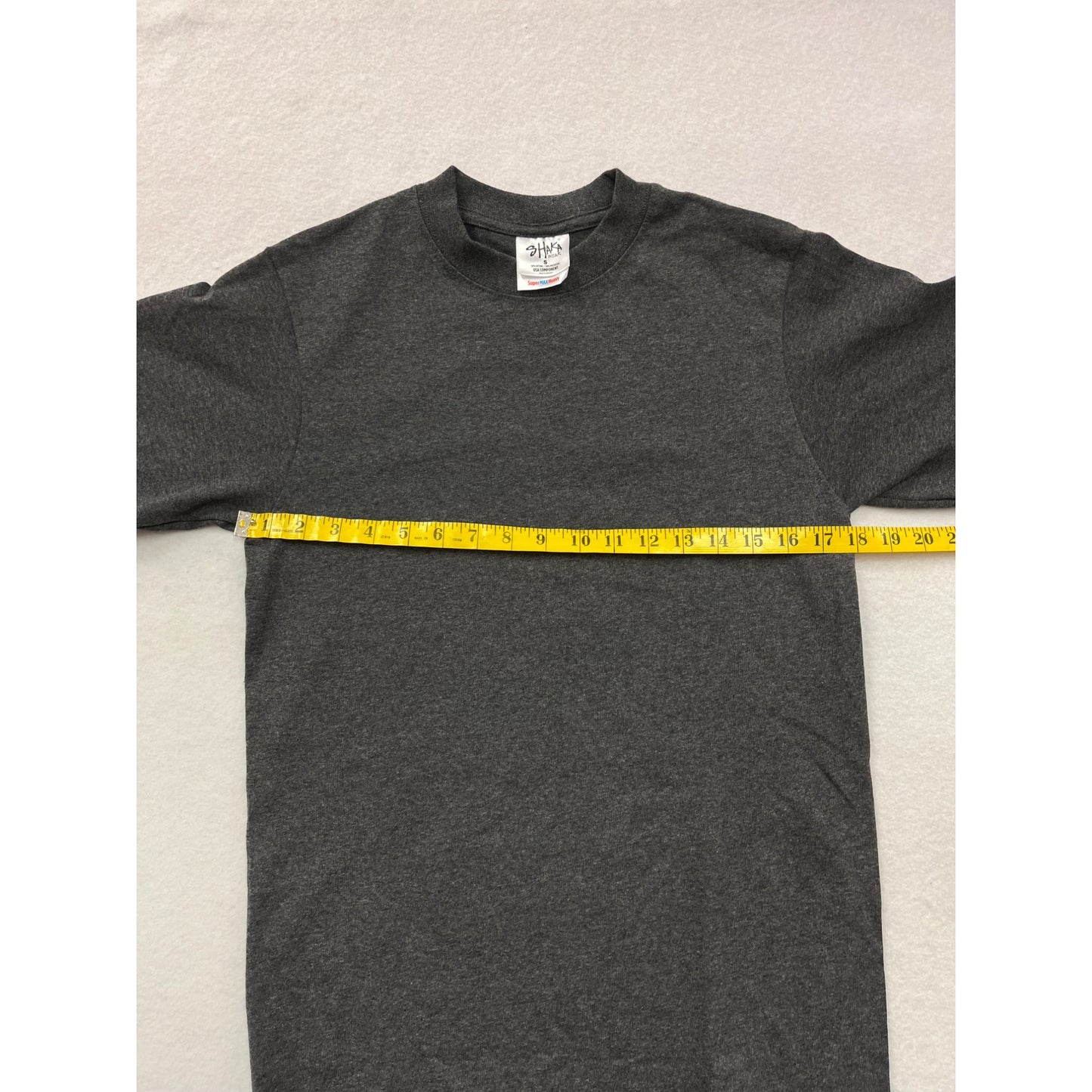 Shaka Wear Super Max Heavyweight T-Shirt Charcoal Gray Cotton/Polyester Blend #6065