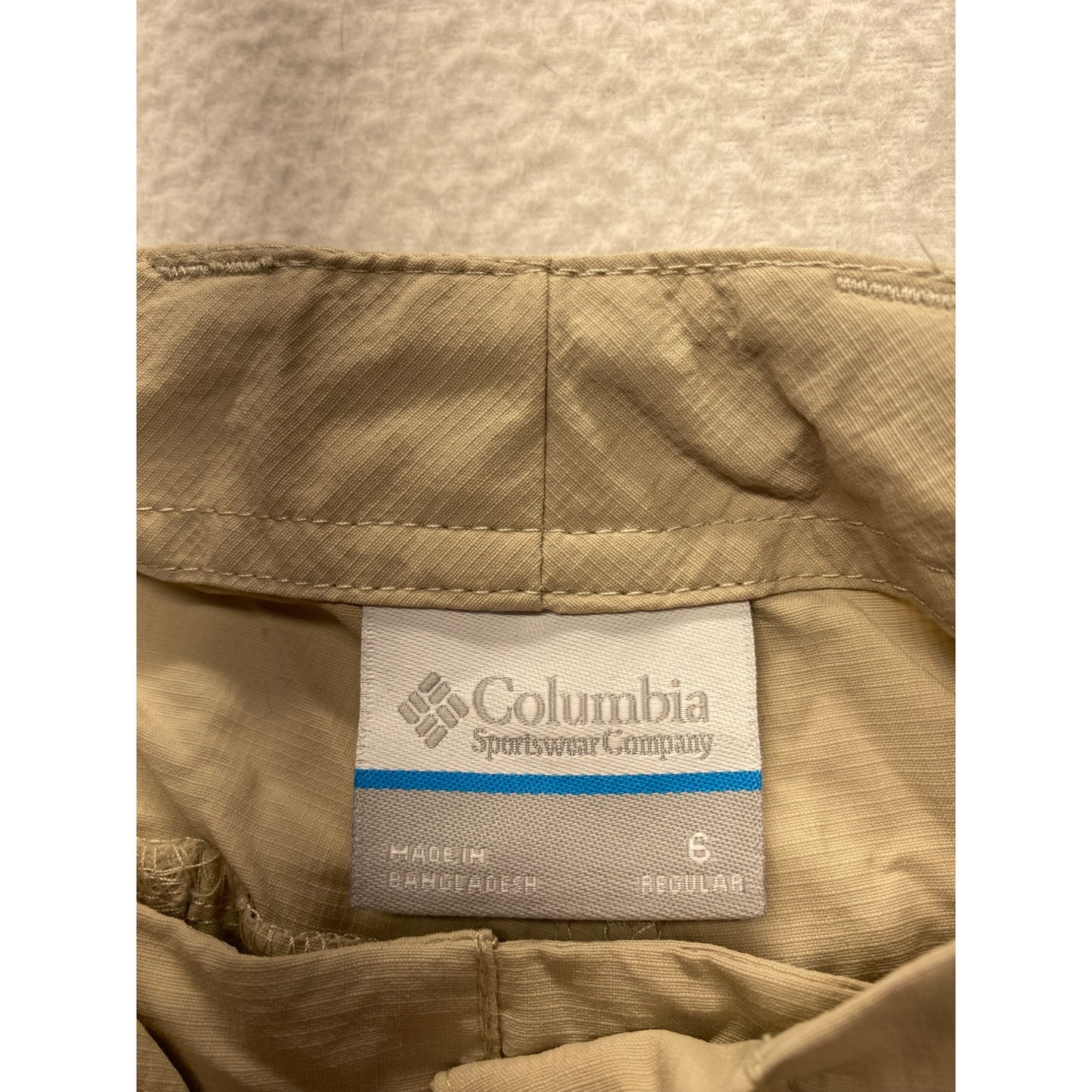 Columbia Womens Beige Nylon Cargo Pants Size 6 #7116