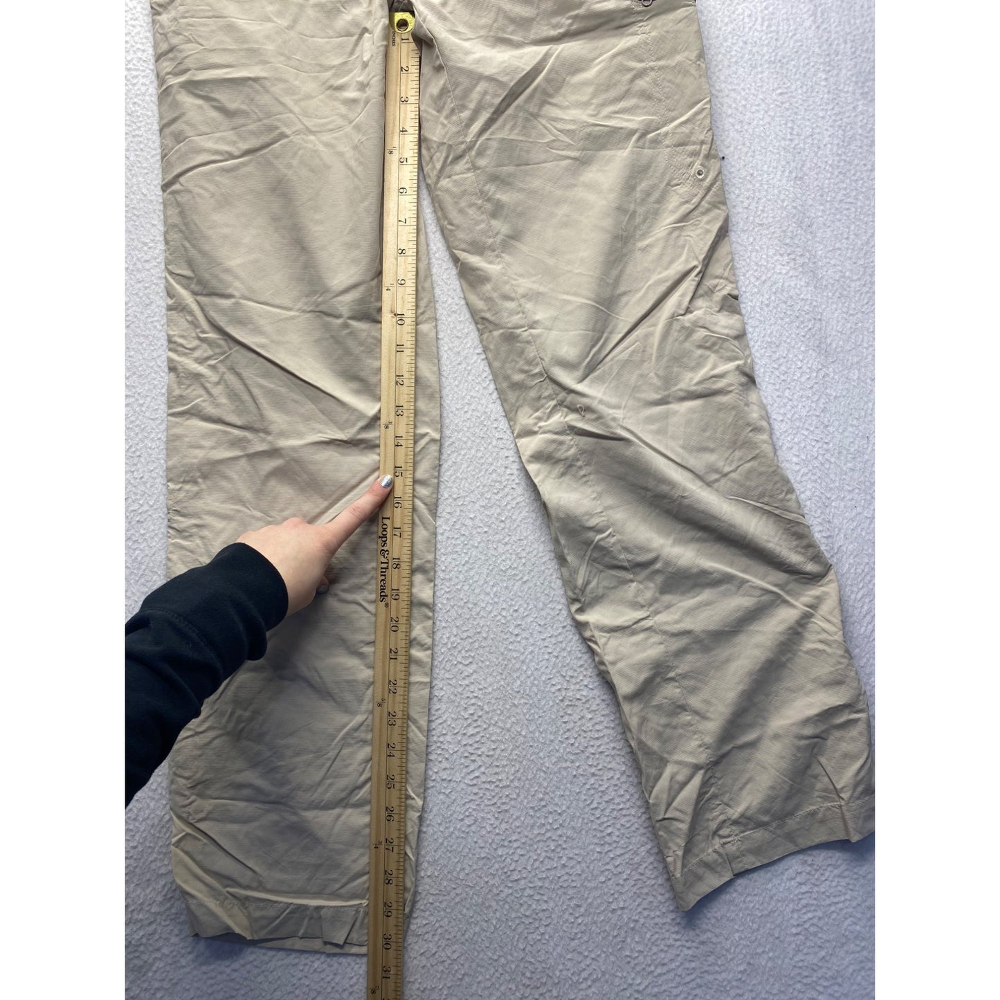 Columbia Womens Beige Nylon Cargo Pants Size 6 #7116