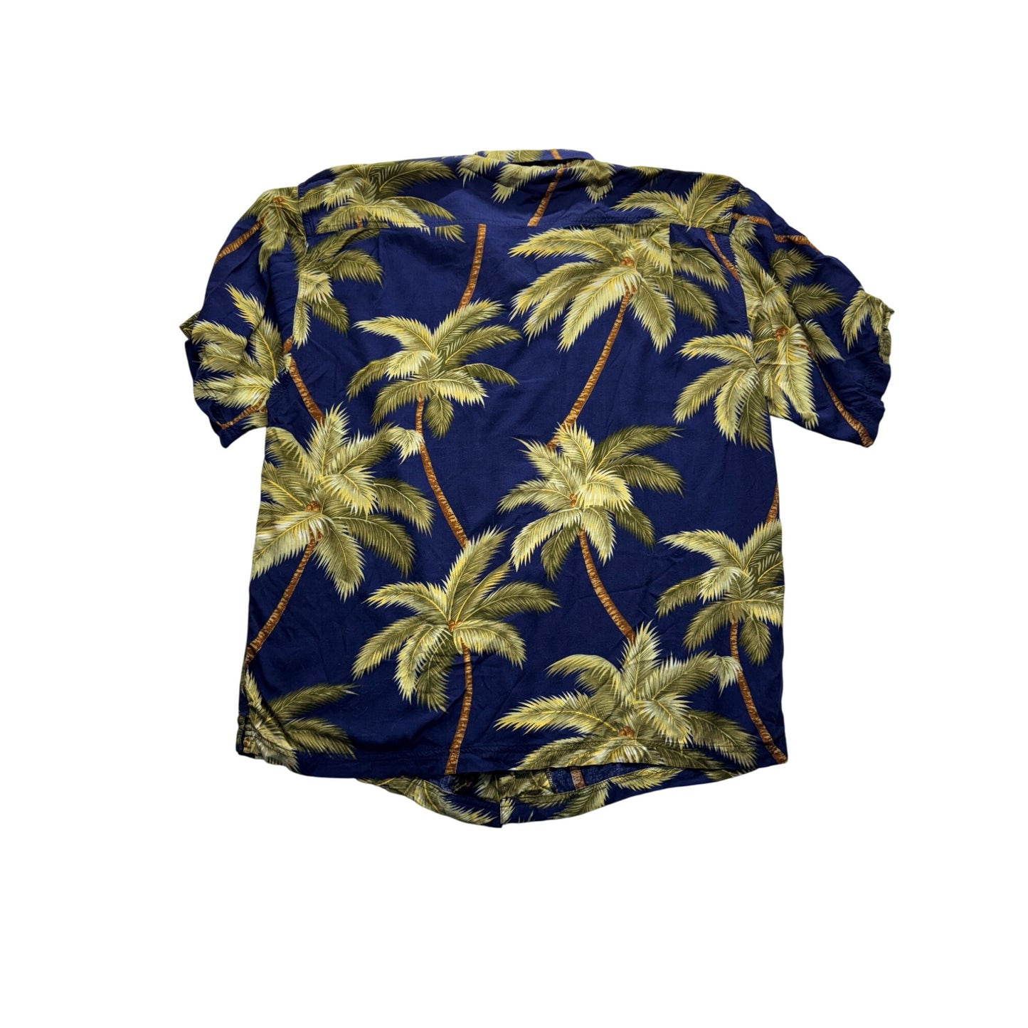 Castaways Mens Hawaiian Palm Tree Print Button-Up Shirt #7776
