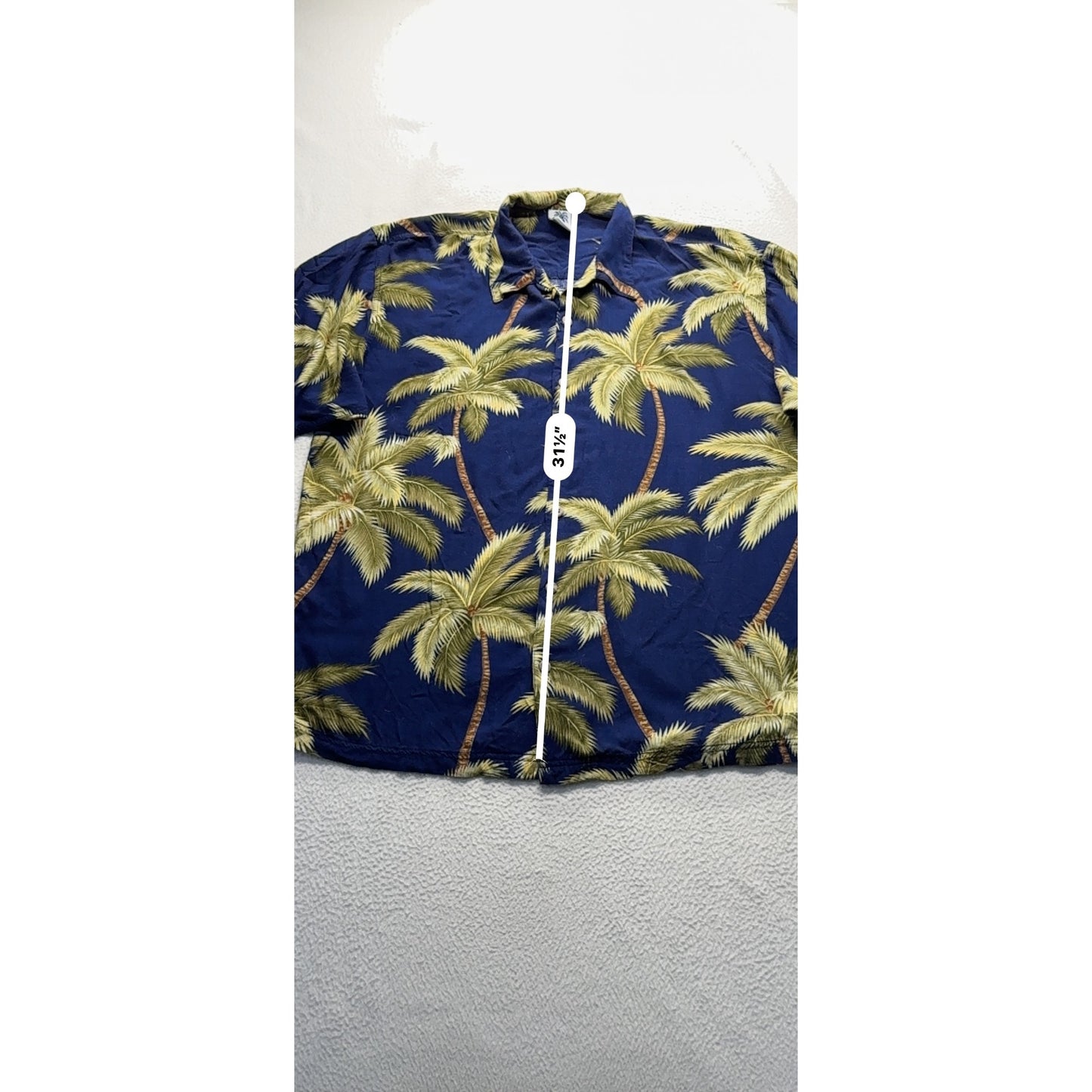 Castaways Mens Hawaiian Palm Tree Print Button-Up Shirt #7776