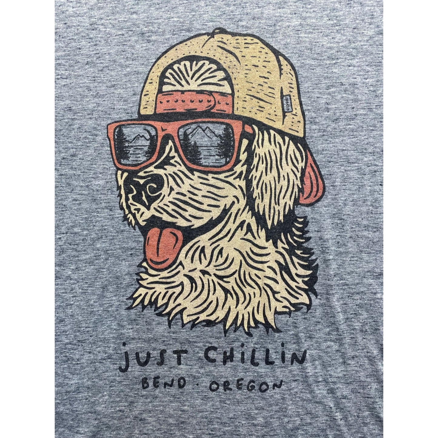League Womens "Just Chillin" Bend Oregon Graphic T-Shirt #5890
