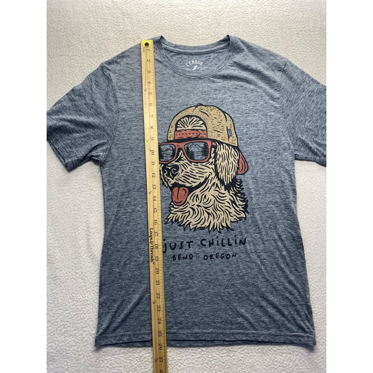 League Womens "Just Chillin" Bend Oregon Graphic T-Shirt #5890
