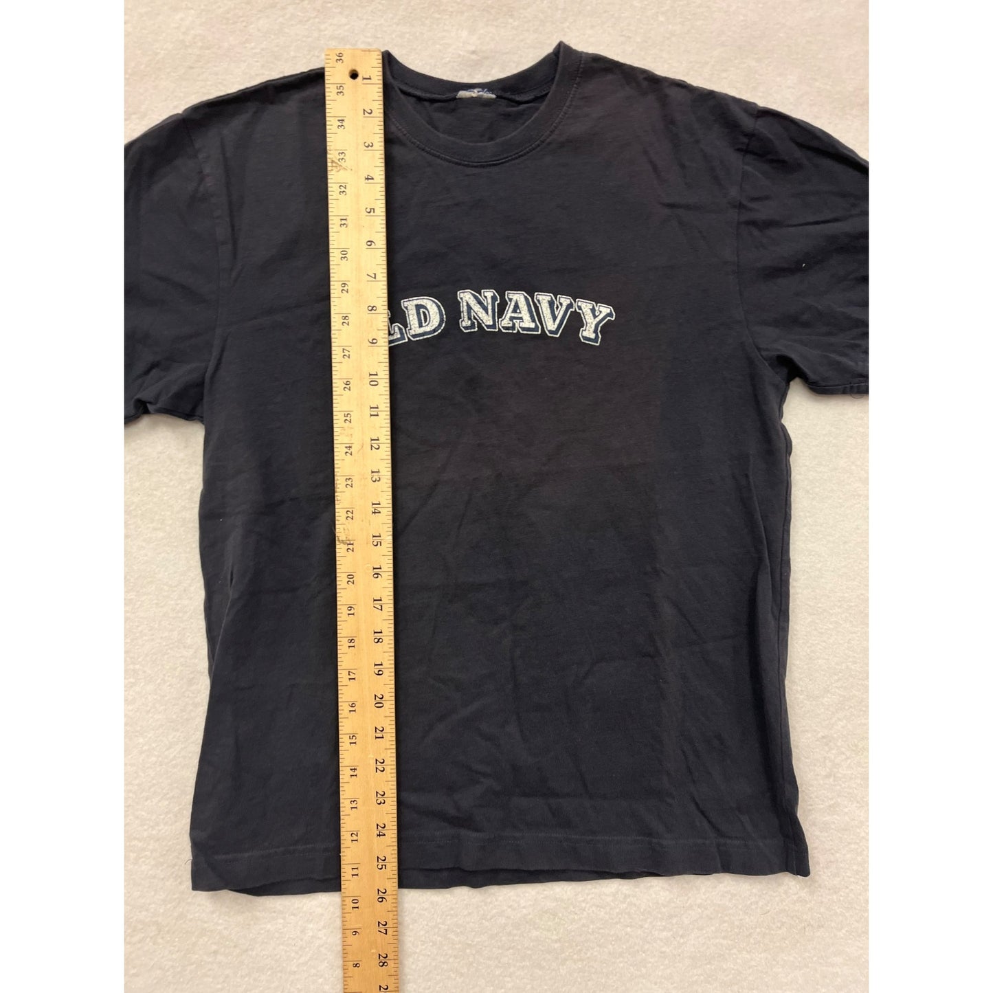 Old Navy Mens Black T-Shirt With Logo Print Size S/M #6235